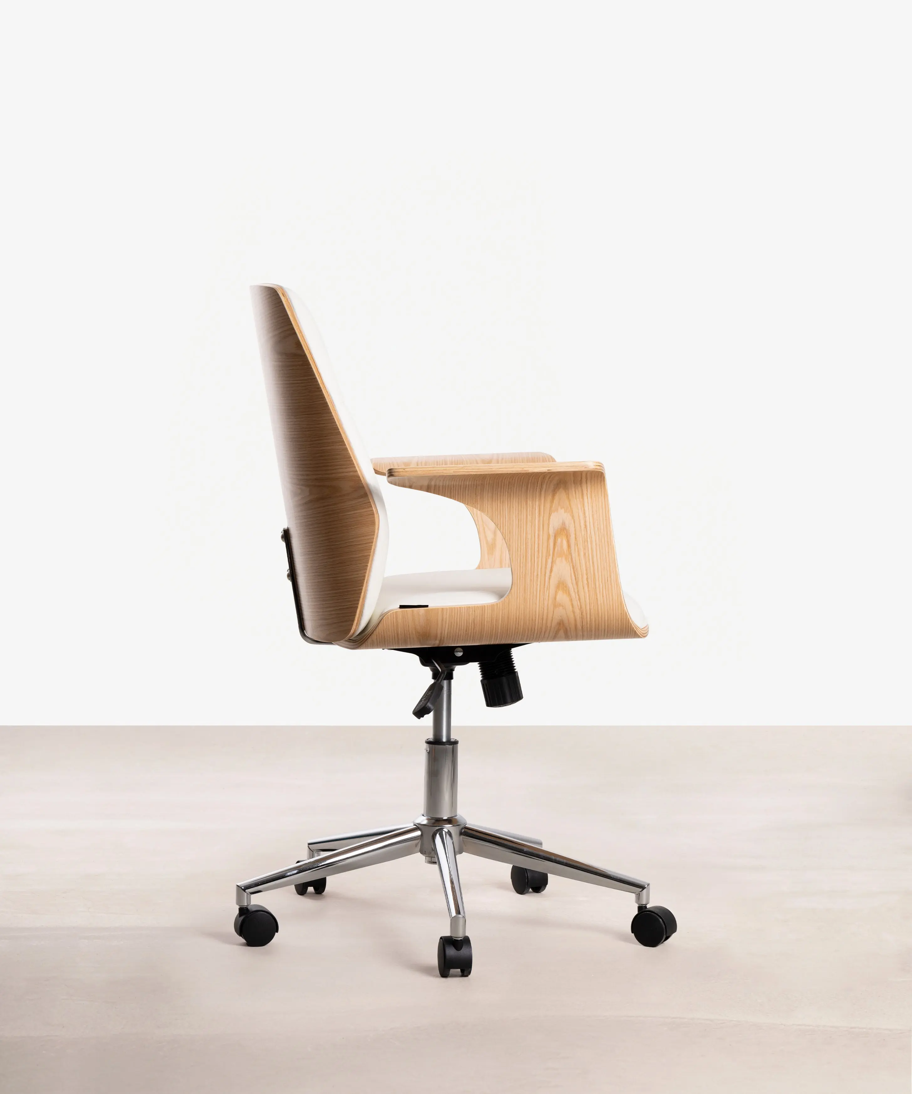 Silla de Escritorio de Polipiel y Madera Malibu - Image 4