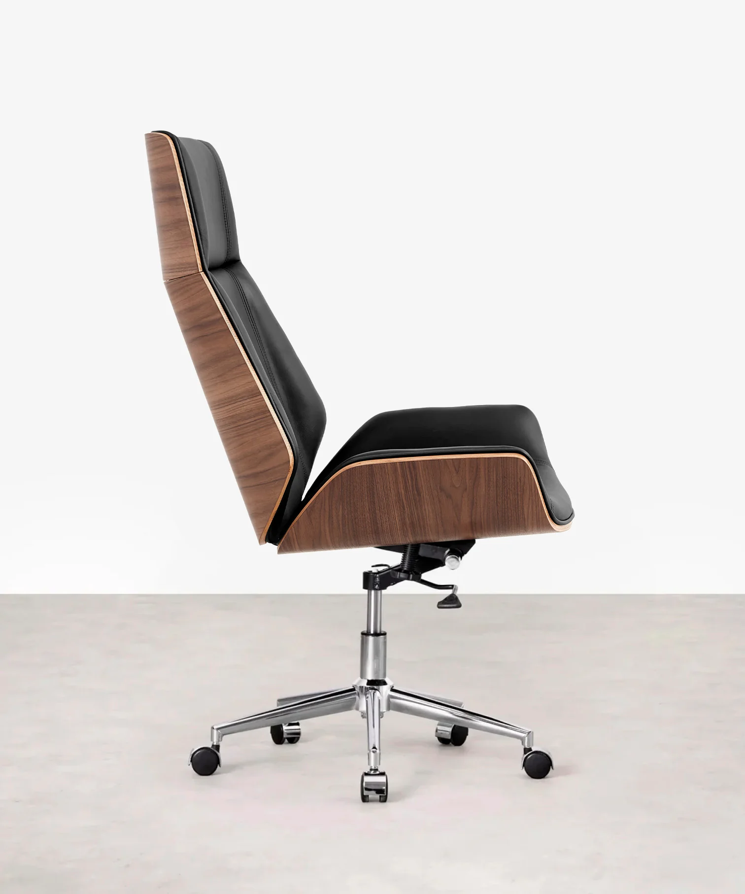 Silla de Escritorio de Piel y Madera Marvin - Image 11