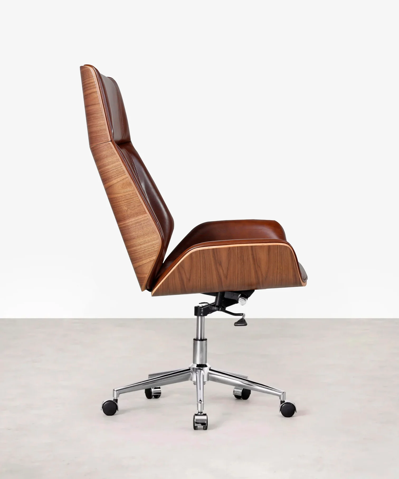 Silla de Escritorio de Piel y Madera Marvin - Image 18