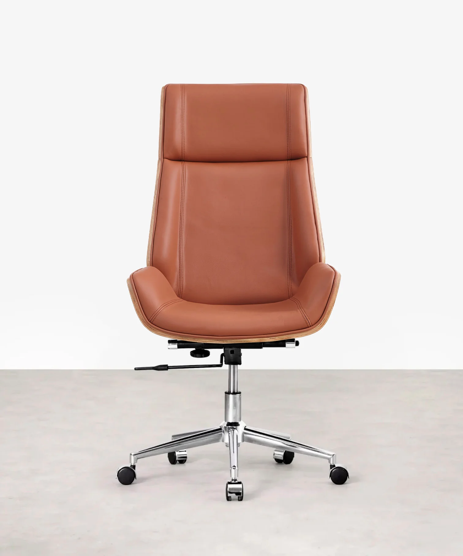 Silla de Escritorio de Piel y Madera Marvin - Image 3