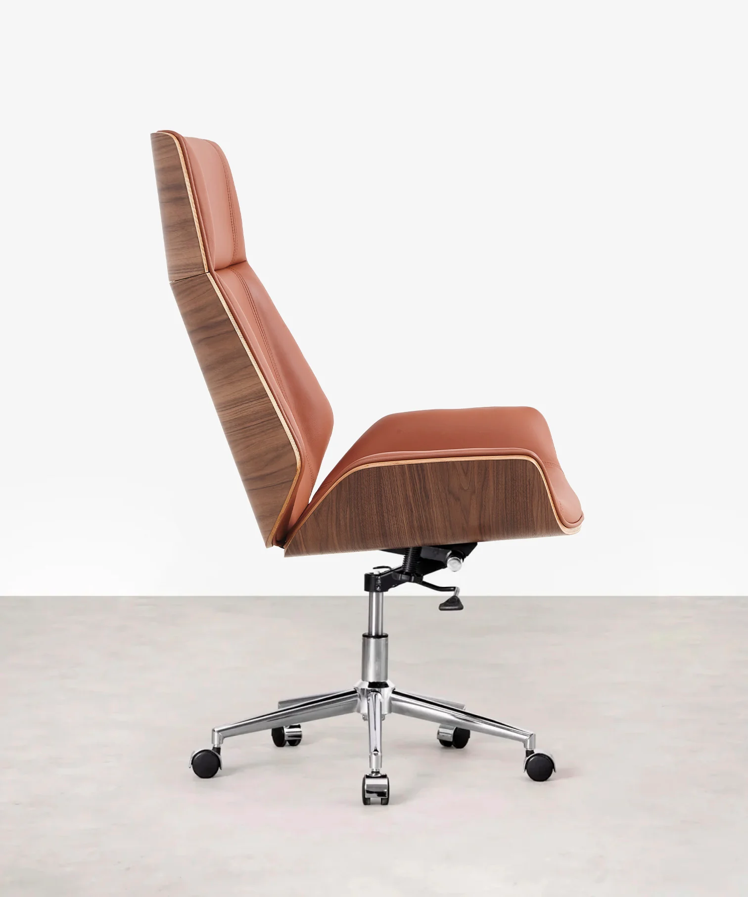Silla de Escritorio de Piel y Madera Marvin - Image 4