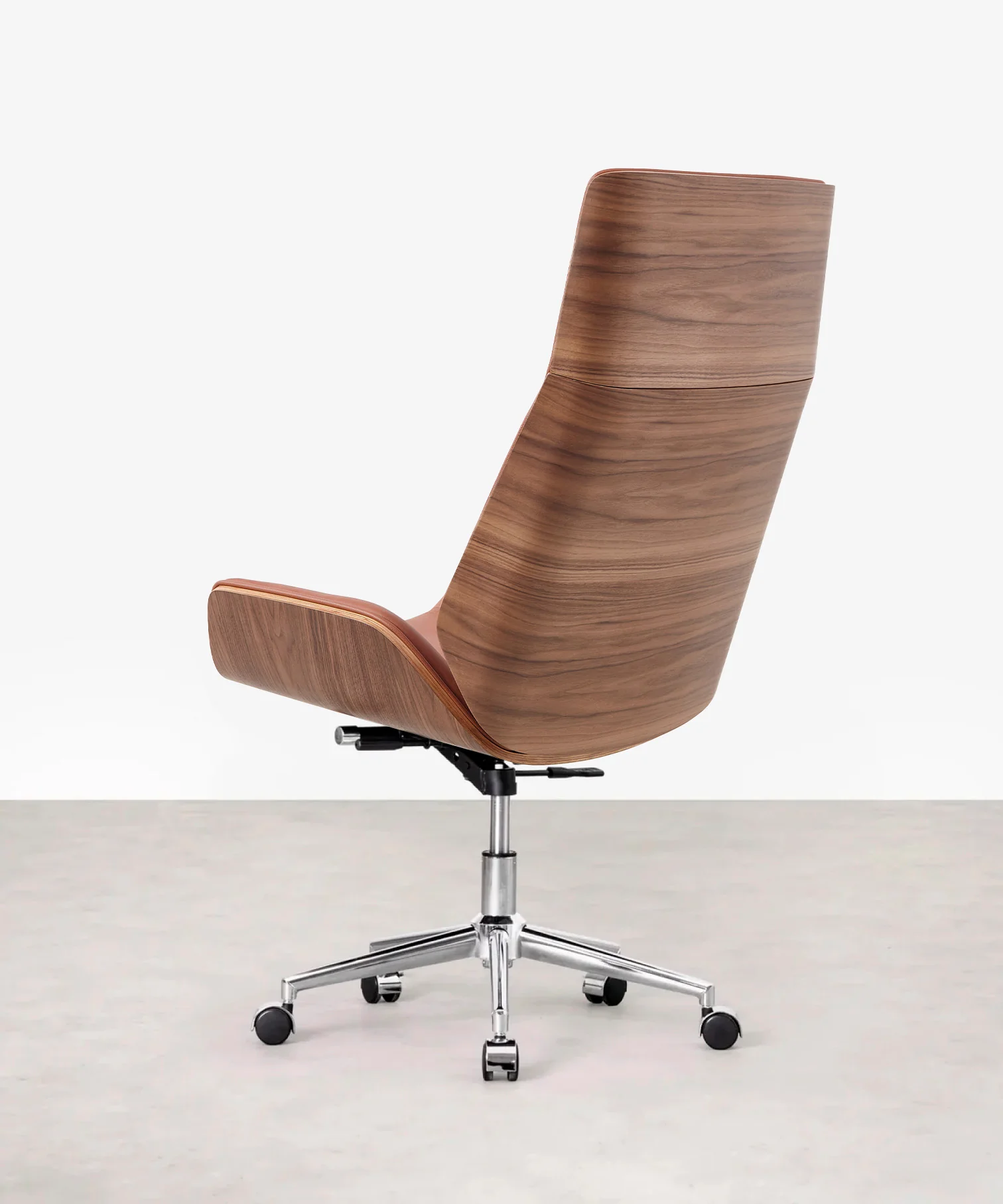 Silla de Escritorio de Piel y Madera Marvin - Image 5