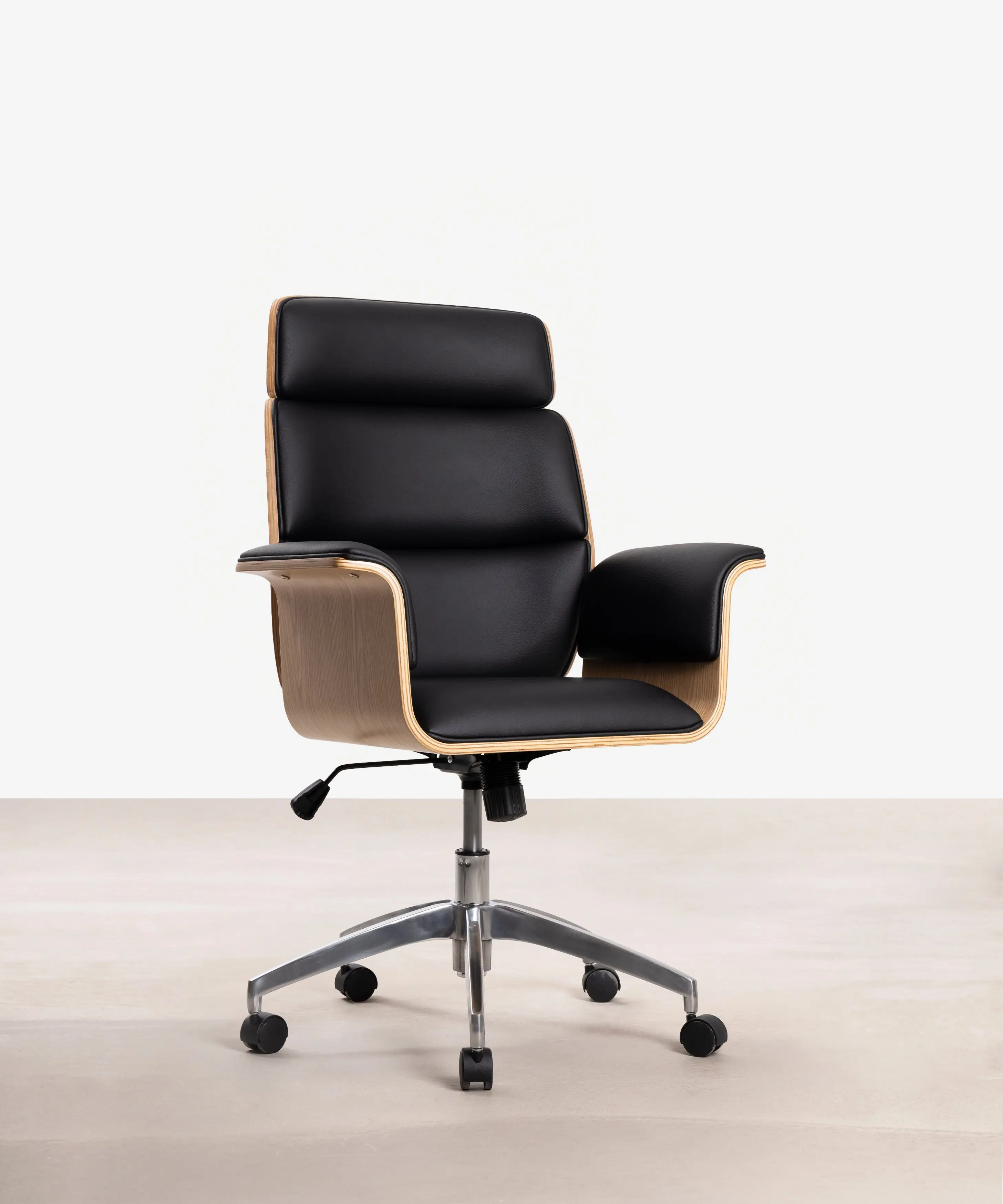 Silla de Escritorio de Polipiel y Madera Shiro - Image 22