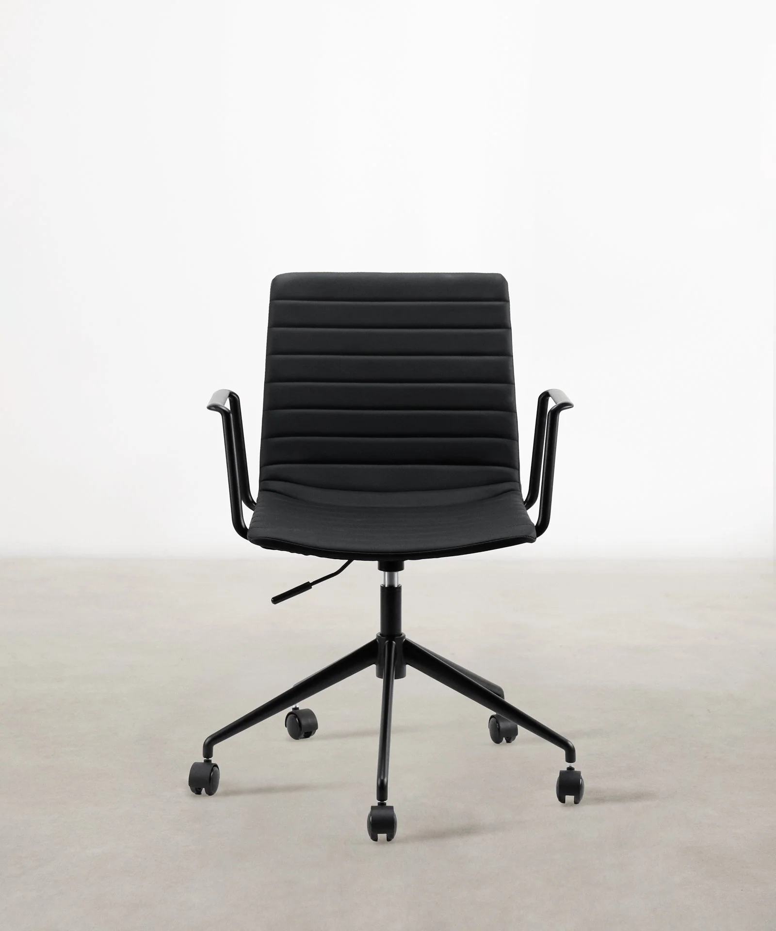 Silla de Escritorio Tapizada Jamie Low Back - Black Edition - Image 2