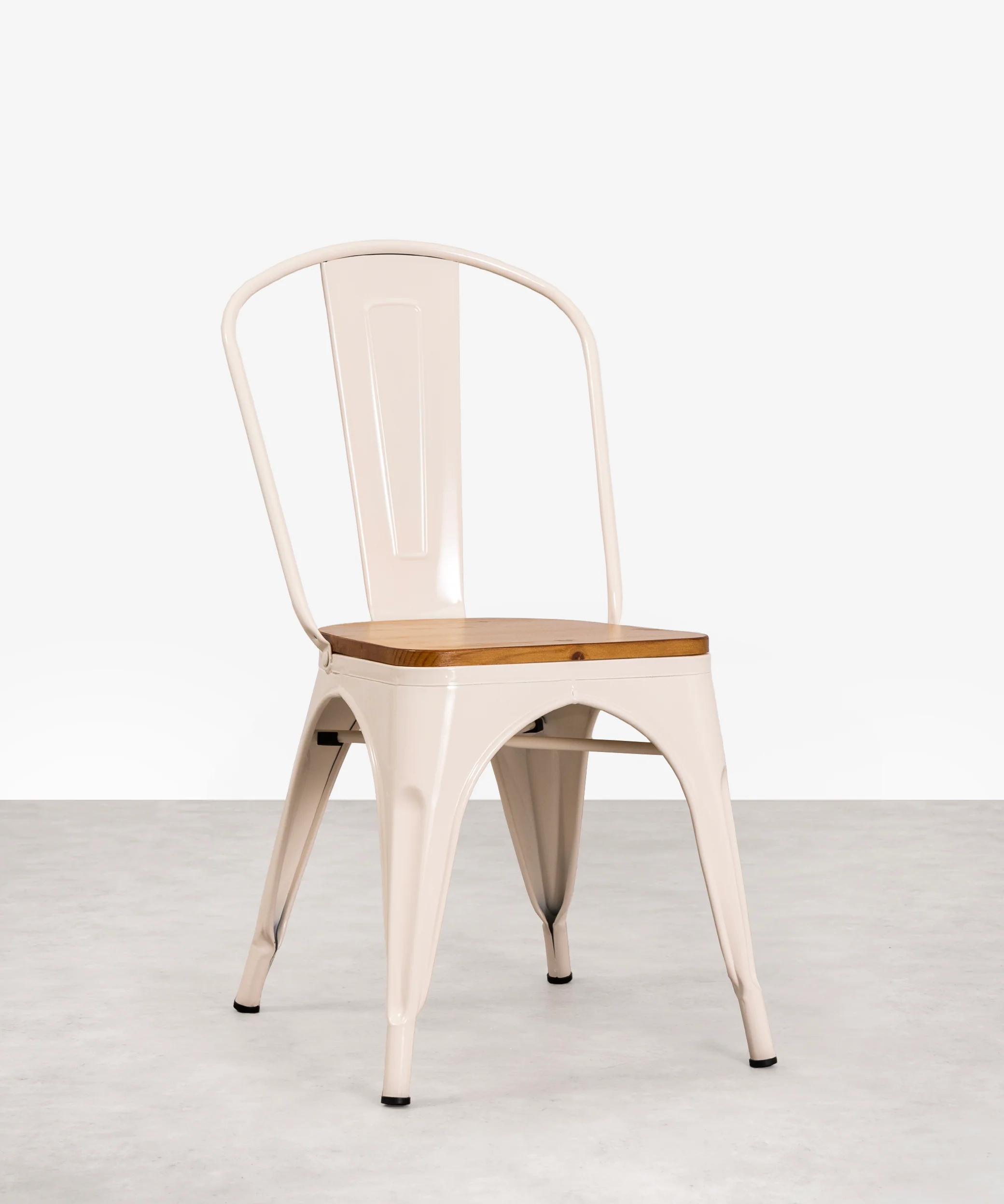 Silla de Comedor de Metal y Madera Tolik Wood - Image 7