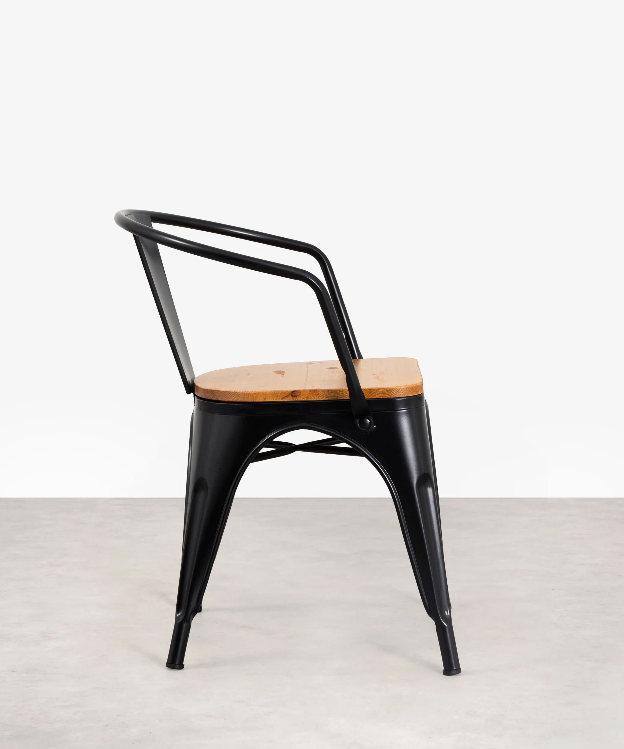 Silla de Comedor de Metal y Madera Tolik Wood - Image 3