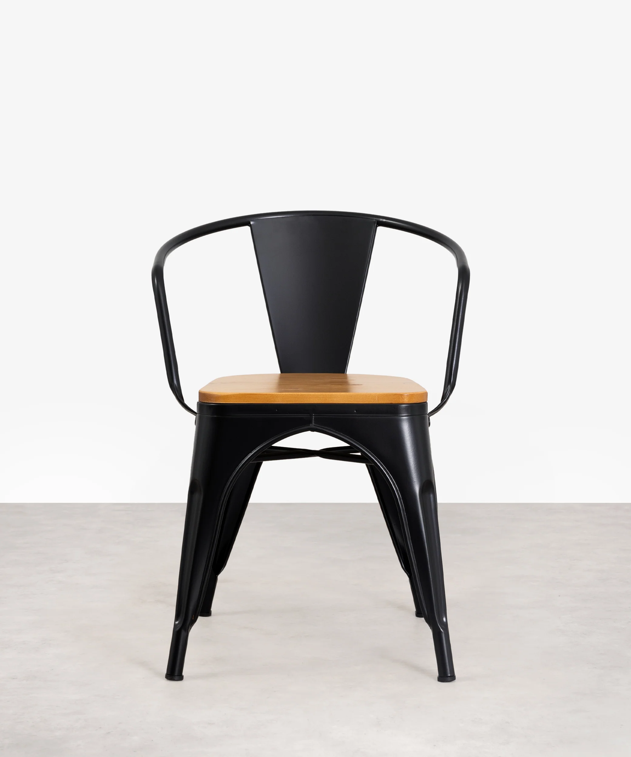 Silla de Comedor de Metal y Madera Tolik Wood - Image 4