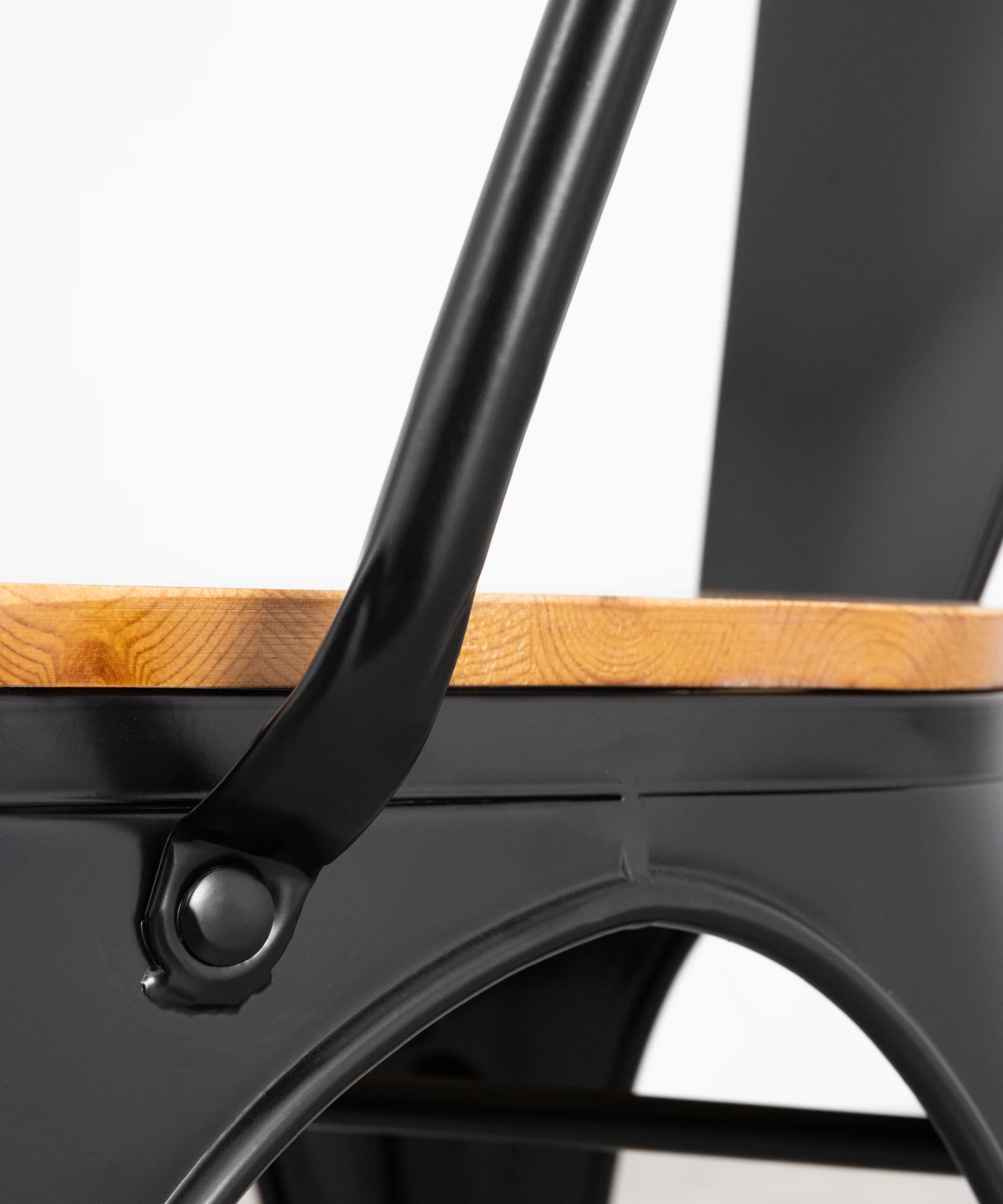 Silla de Comedor de Metal y Madera Tolik Wood - Image 8
