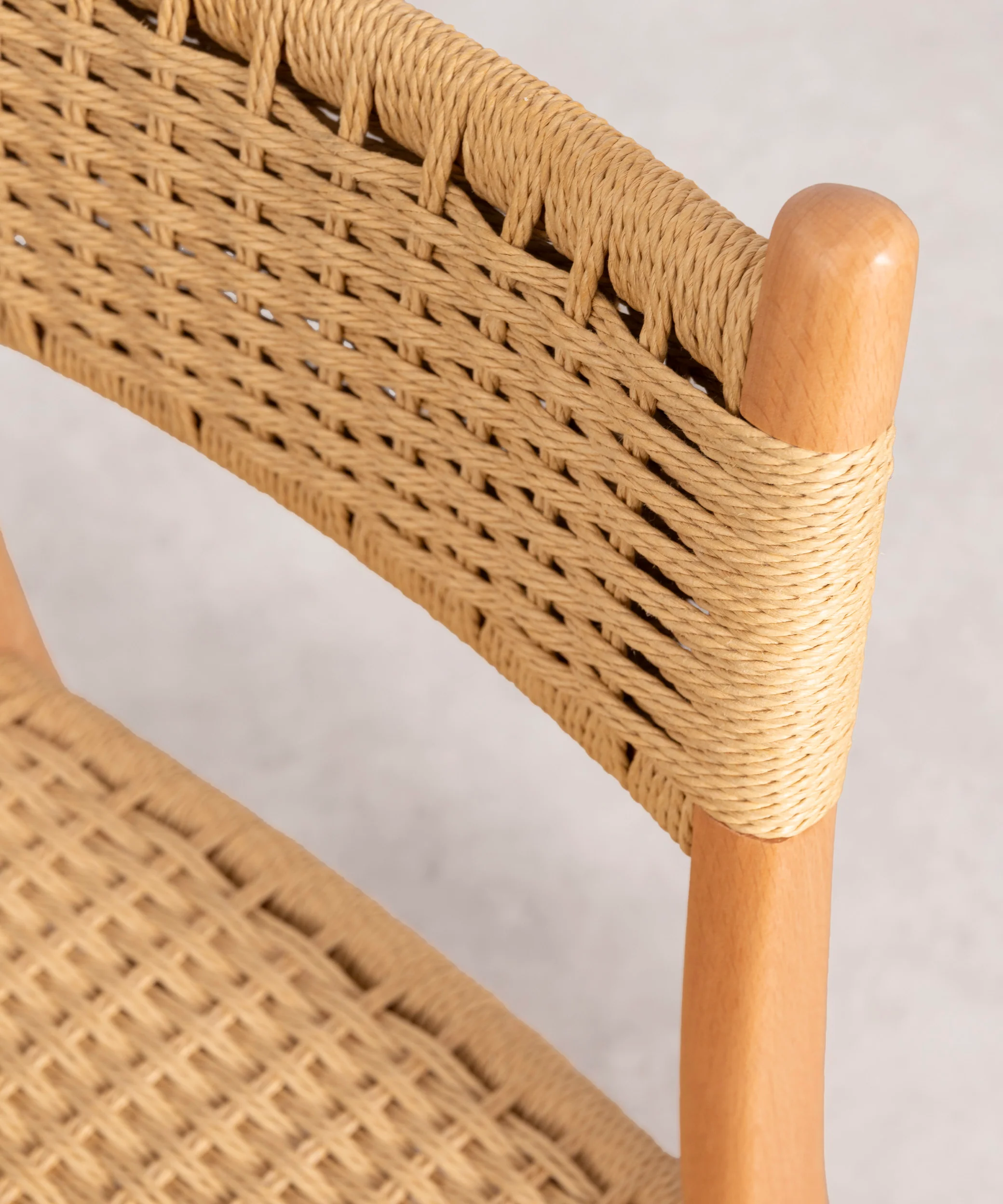 Silla de Comedor en Madera y Cuerda Trenzada Elowen - Image 2