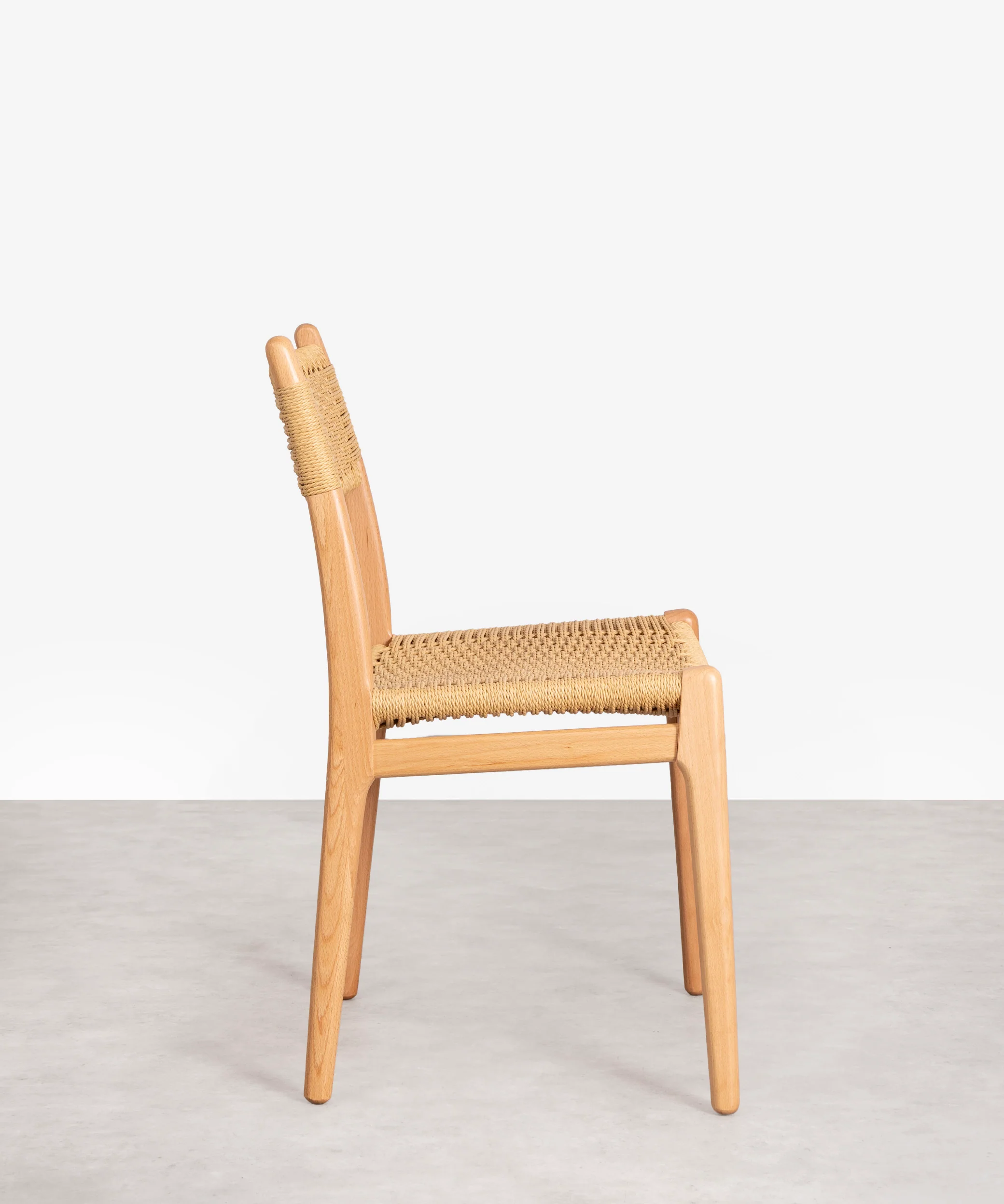 Silla de Comedor en Madera y Cuerda Trenzada Elowen - Image 4