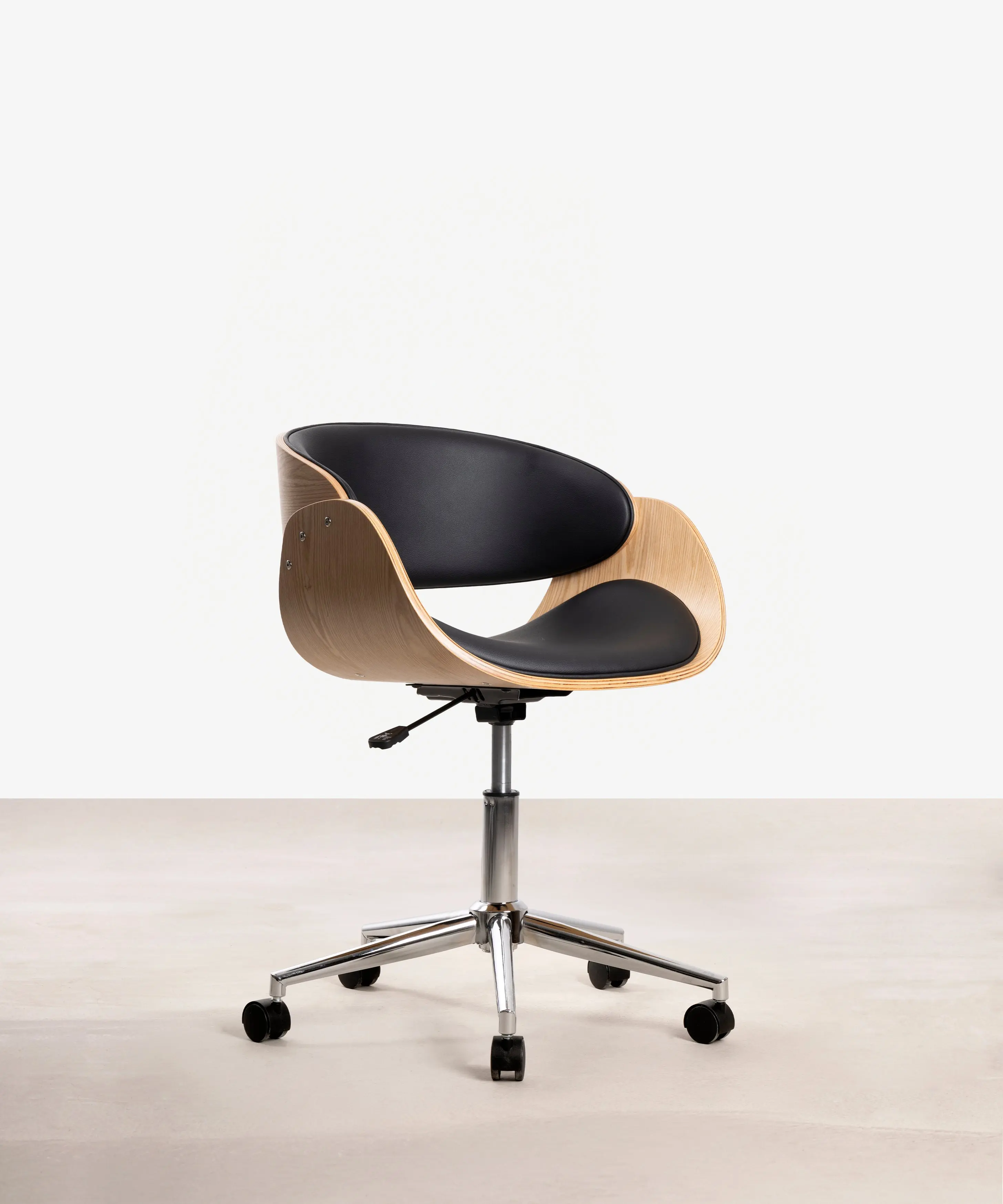 Silla de Escritorio de Polipiel y Madera Debbie - Image 13