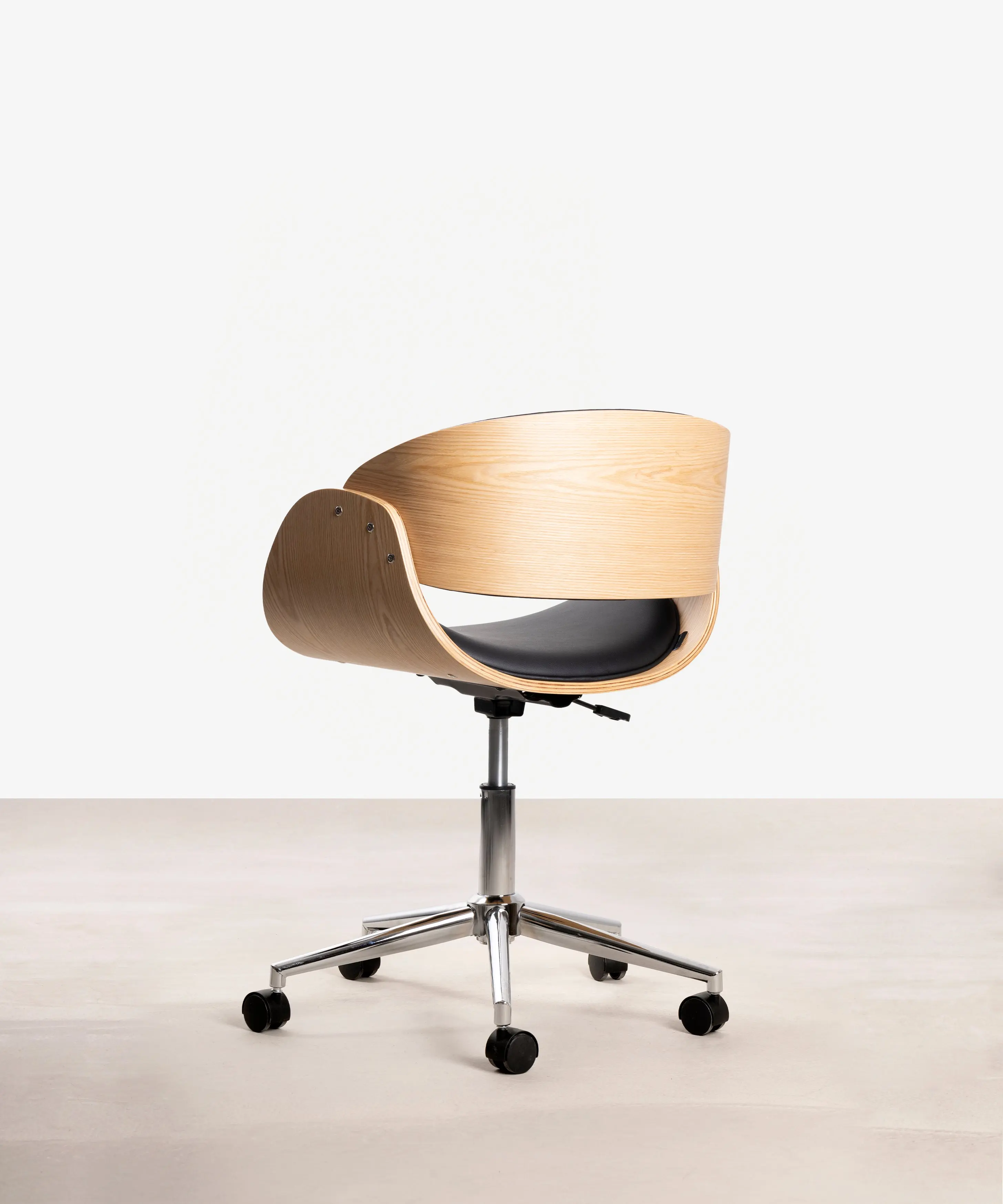 Silla de Escritorio de Polipiel y Madera Debbie - Image 17