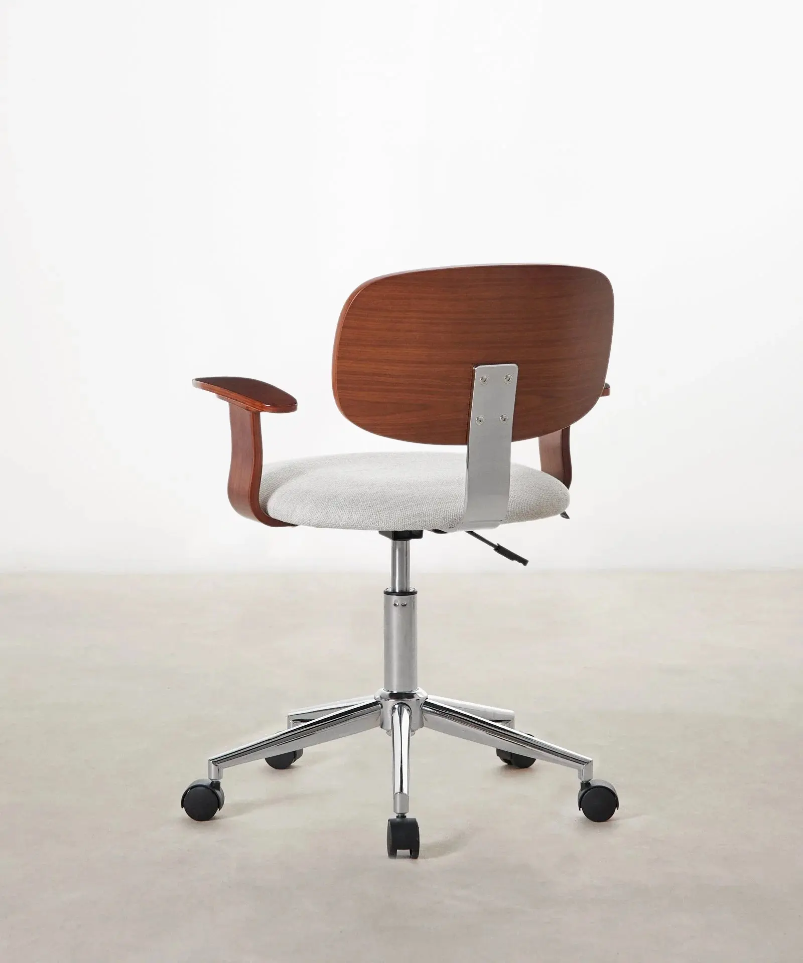 Silla de Escritorio de Madera y Tapizada Ajustable Morgan - Image 7