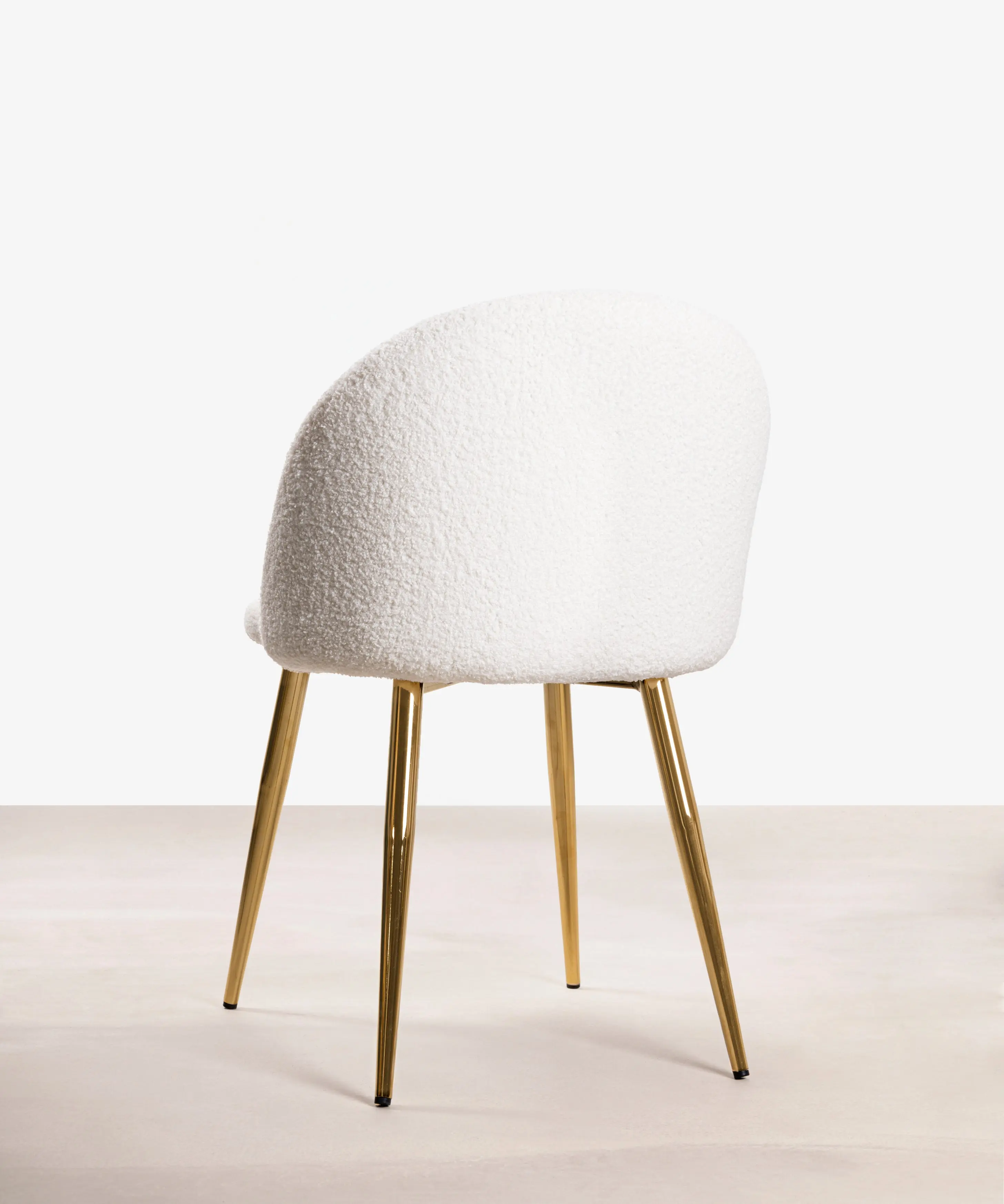 Silla de Comedor en Metal y Tejido Teddy Freya Gold - Image 5