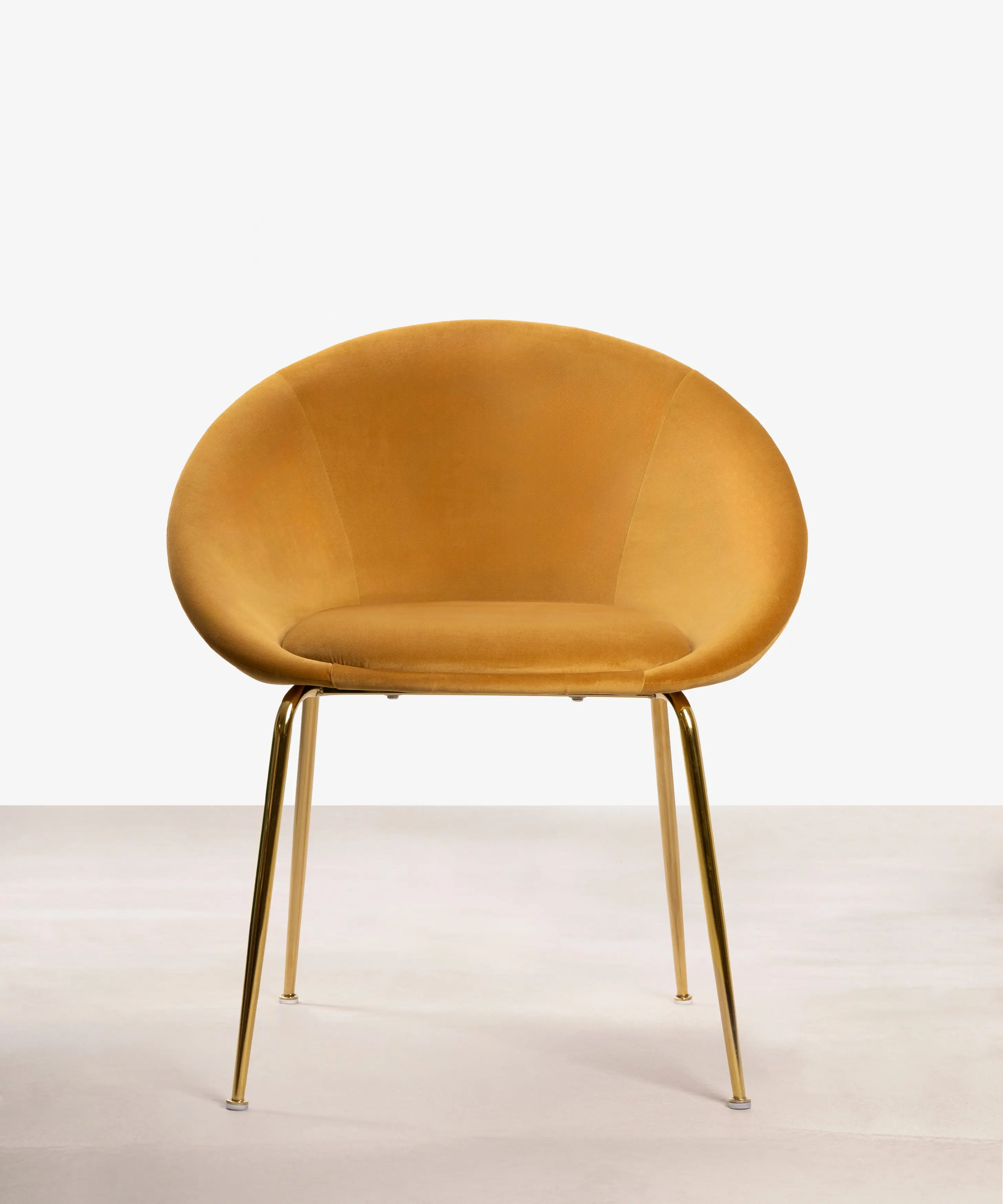 Silla de Comedor en Metal y Velvet Jovick Velvet Gold - Image 3