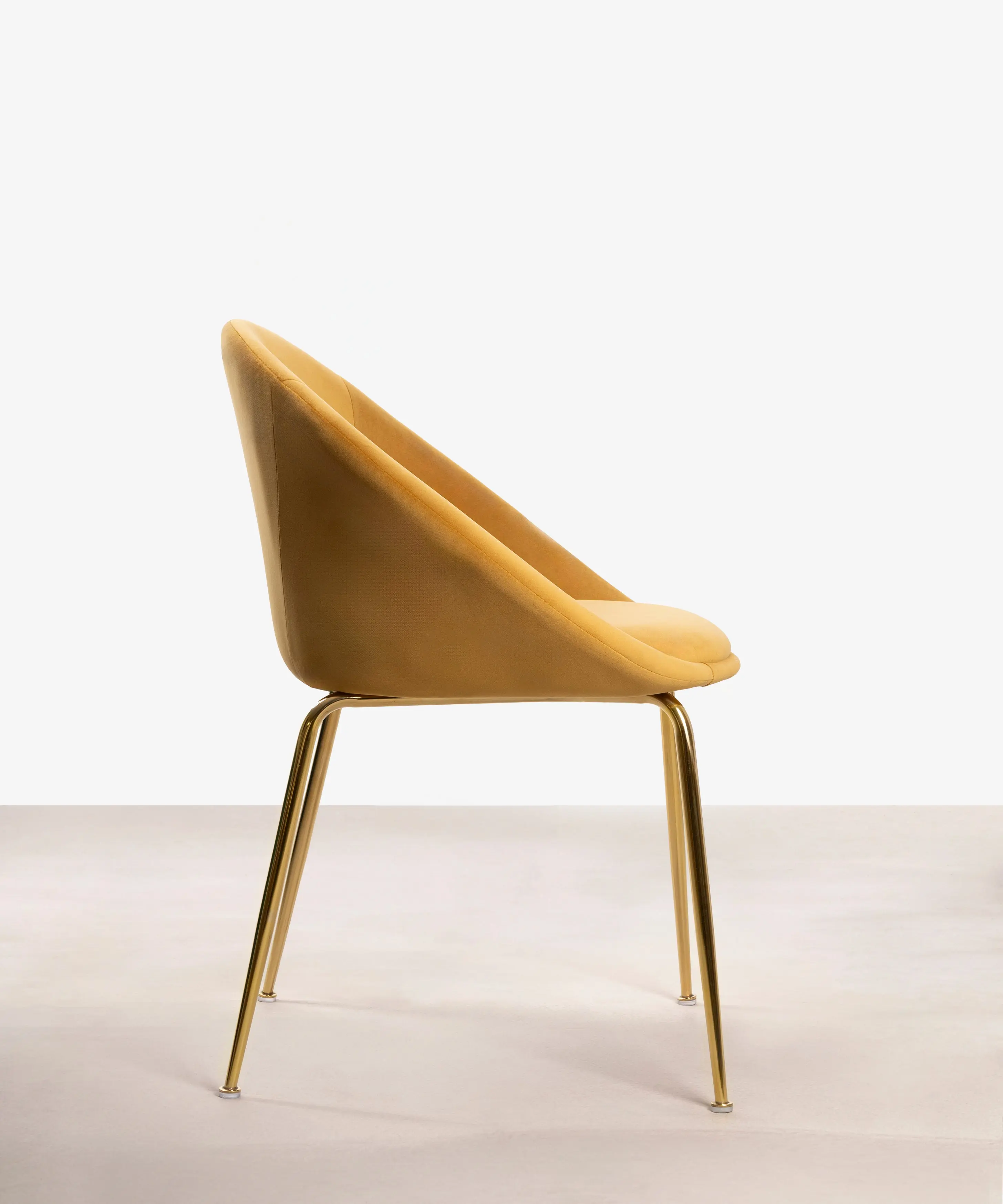 Silla de Comedor en Metal y Velvet Jovick Velvet Gold - Image 4