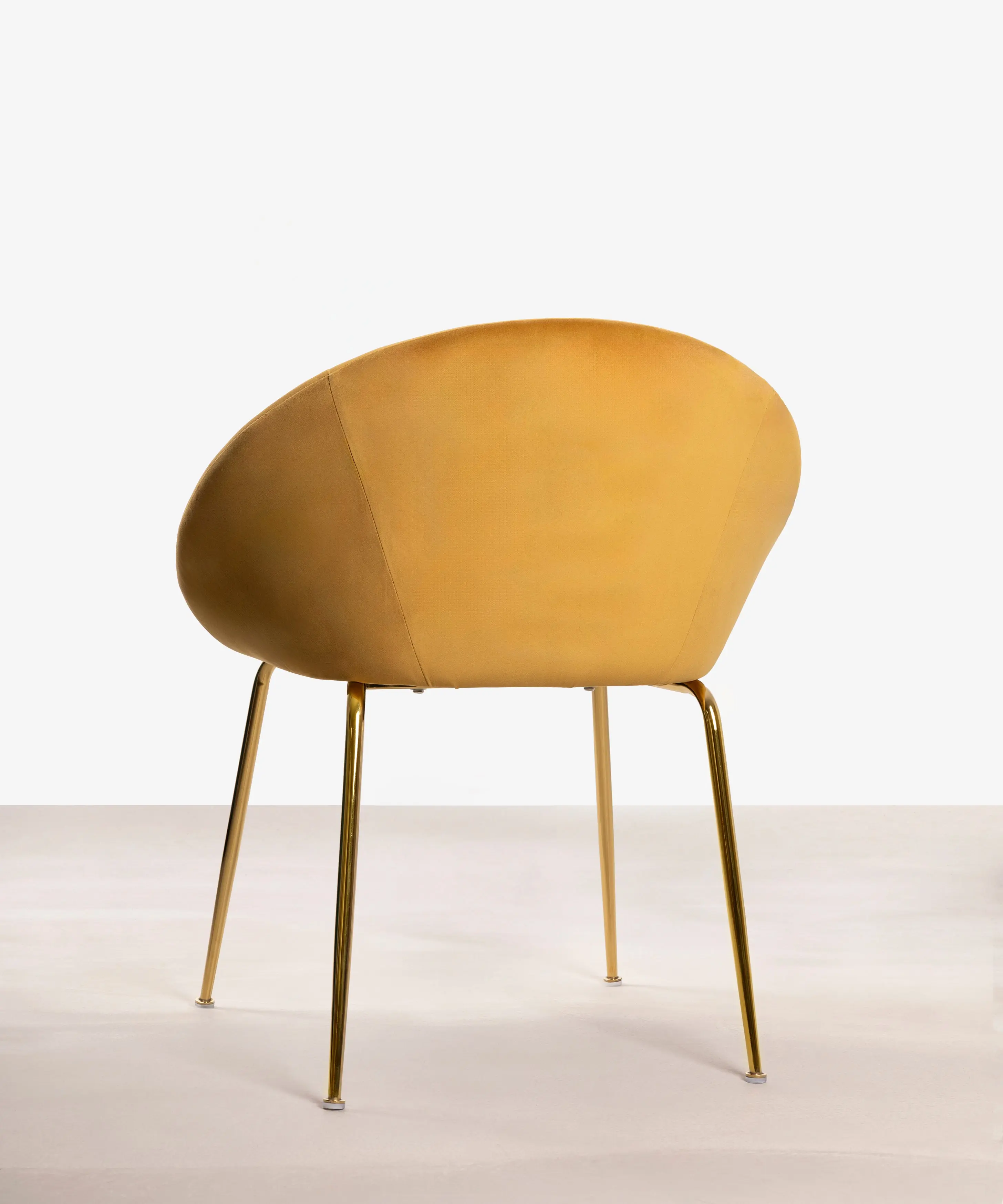 Silla de Comedor en Metal y Velvet Jovick Velvet Gold - Image 5