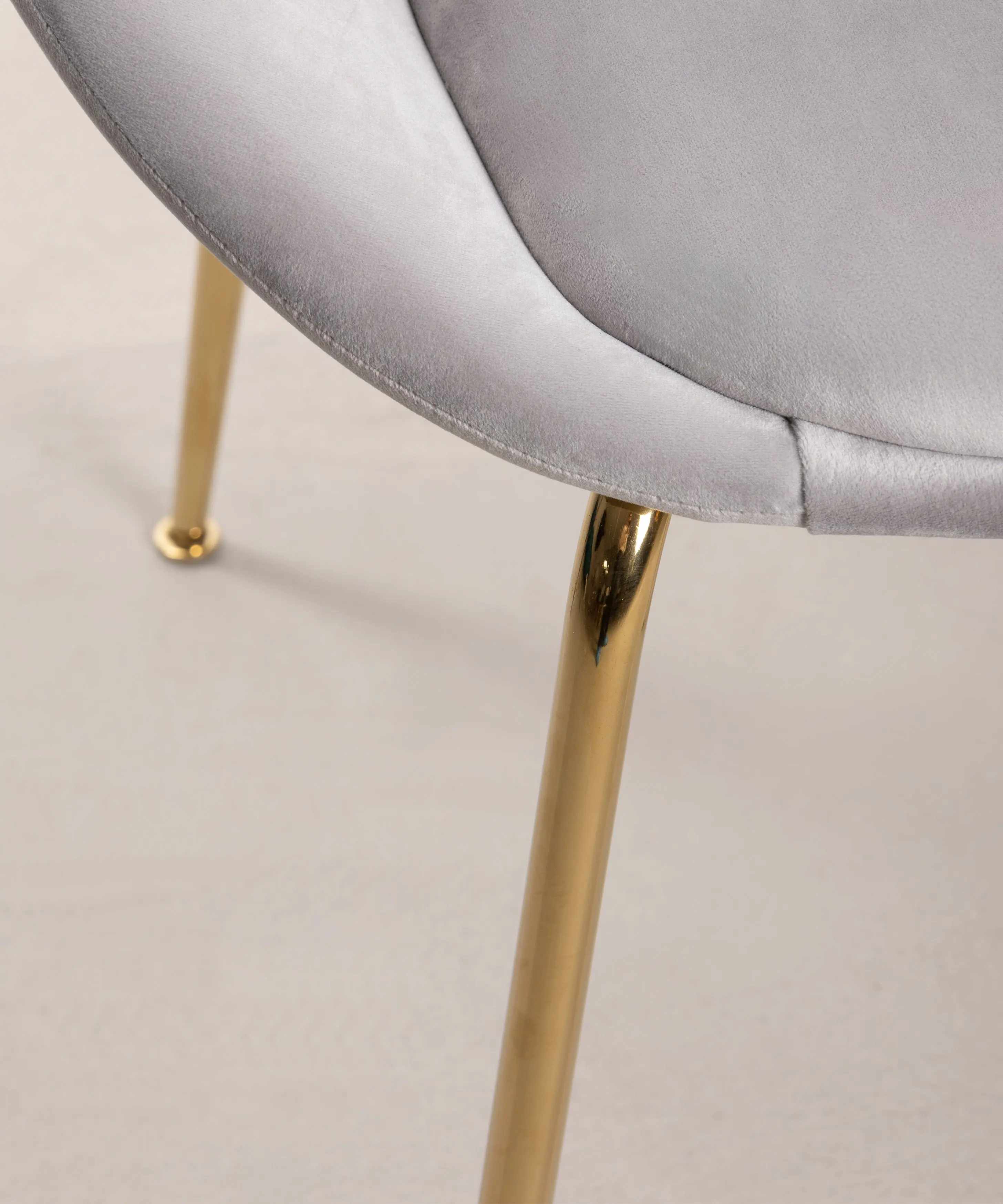 Silla de Comedor en Metal y Velvet Jovick Velvet Gold - Image 9