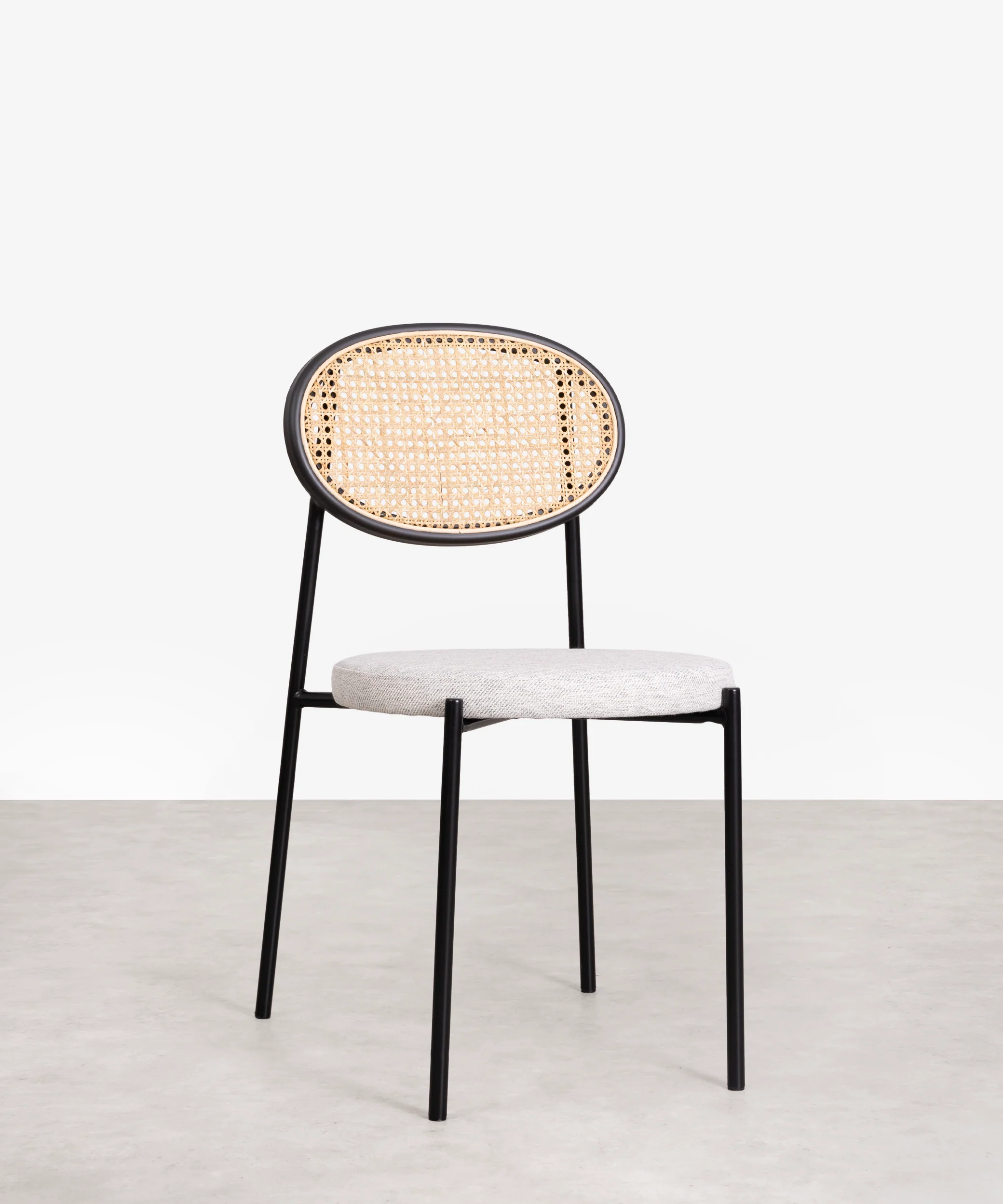 Silla de Comedor en Ratán y Metal Lora Cushion