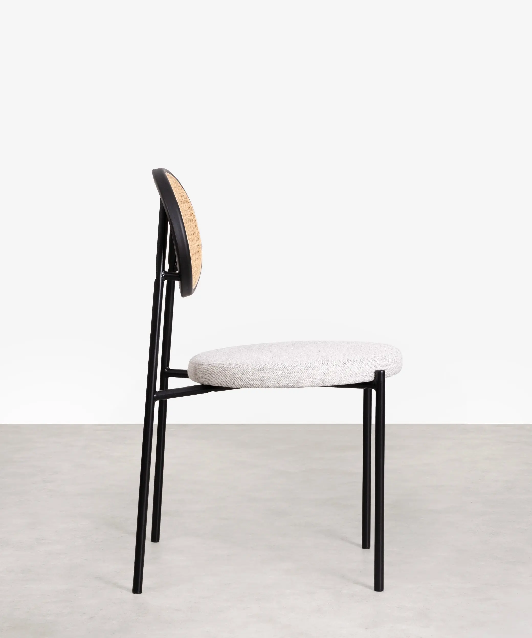 Silla de Comedor en Ratán y Metal Lora Cushion - Image 4