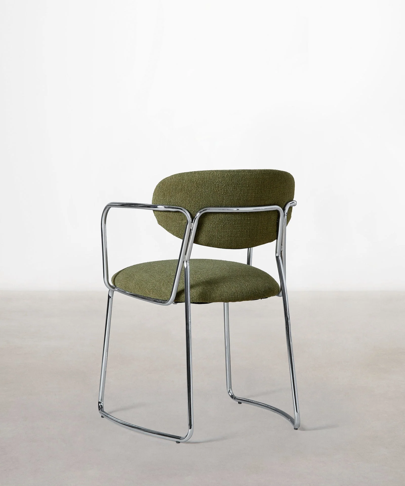 Silla de Comedor de Tela y Metal con Reposabrazos Moritz Arms - Image 6