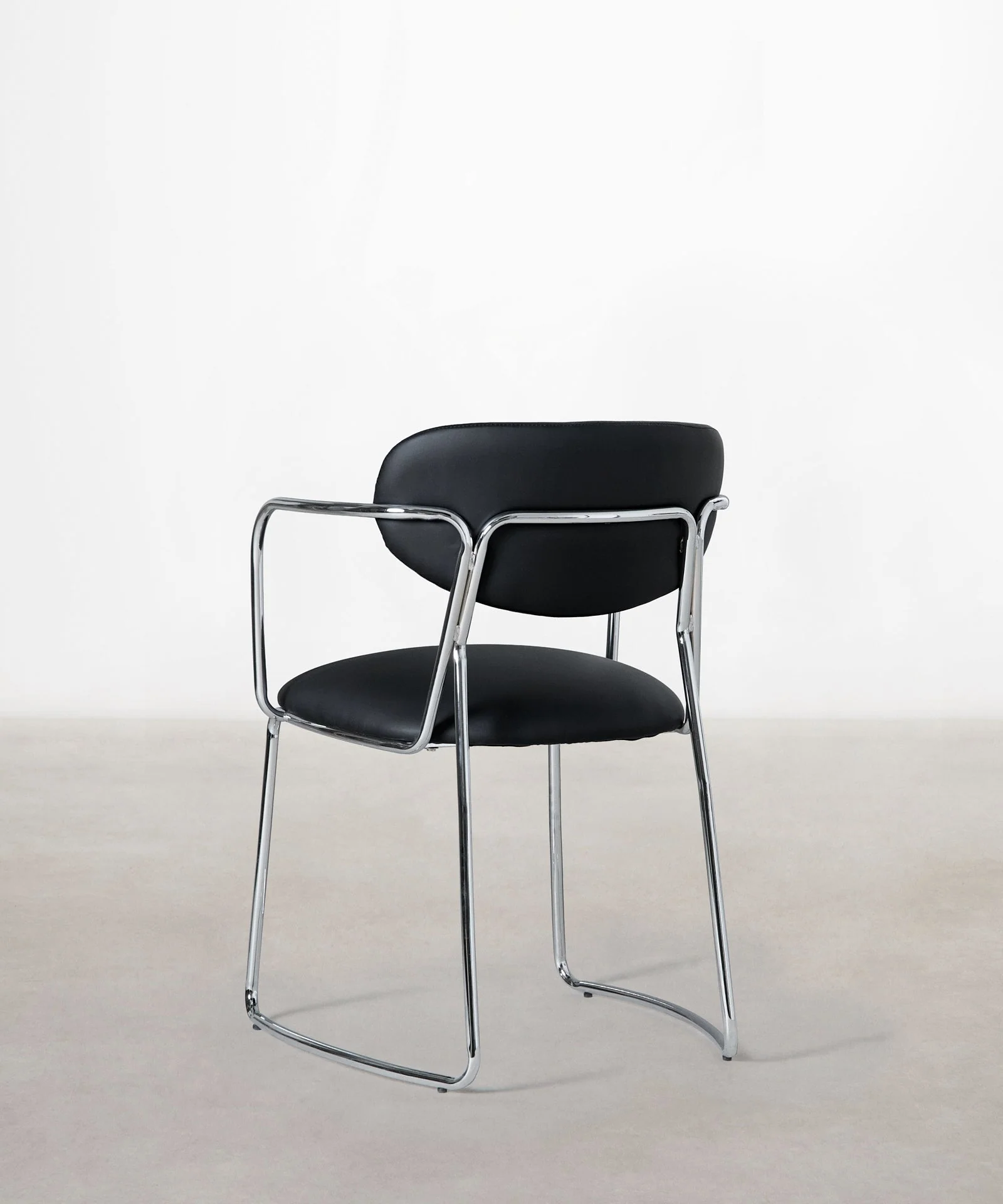 Silla de Comedor de Polipiel y Metal con Reposabrazos Moritz PU - Image 12