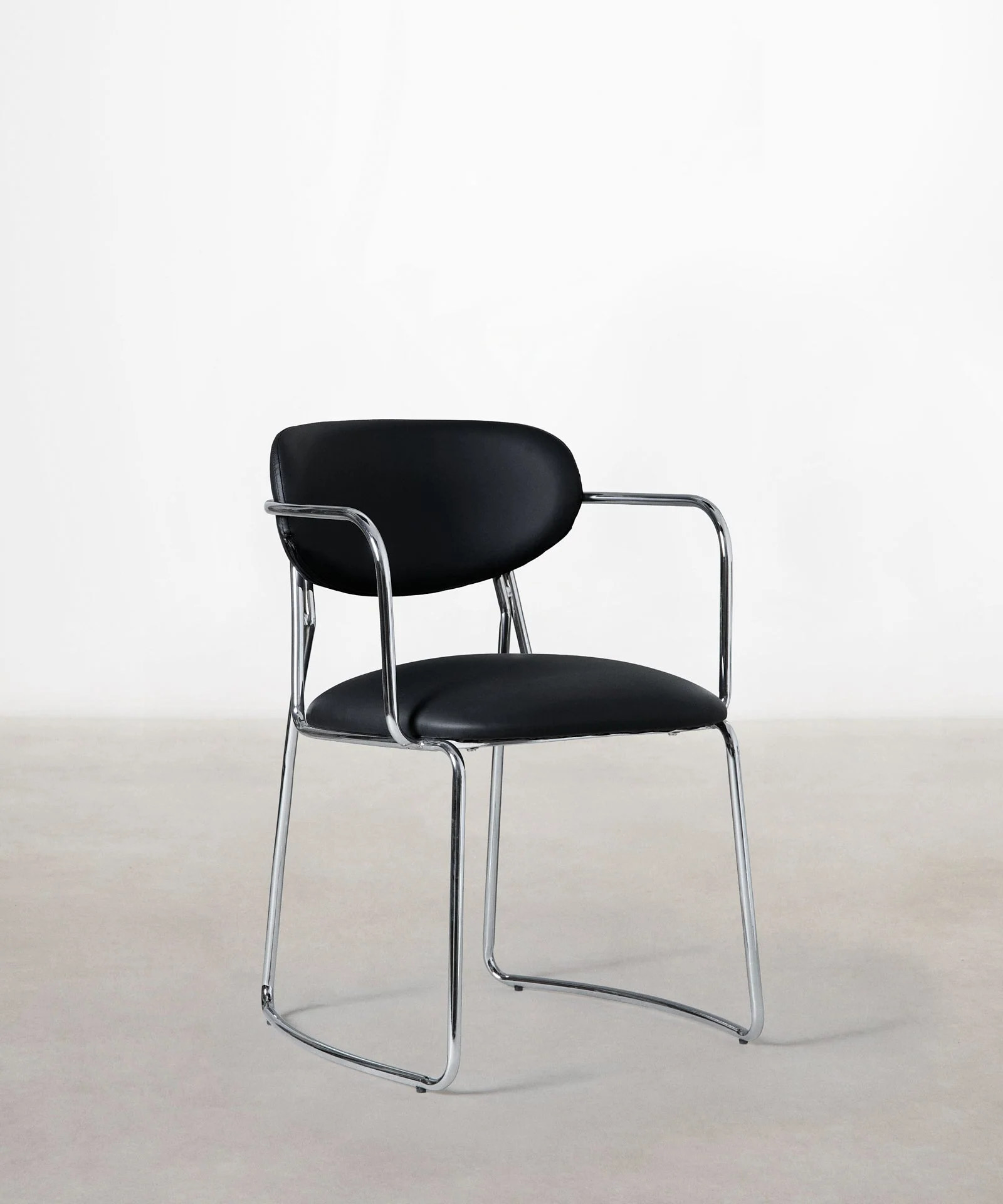 Silla de Comedor de Polipiel y Metal con Reposabrazos Moritz PU - Image 9