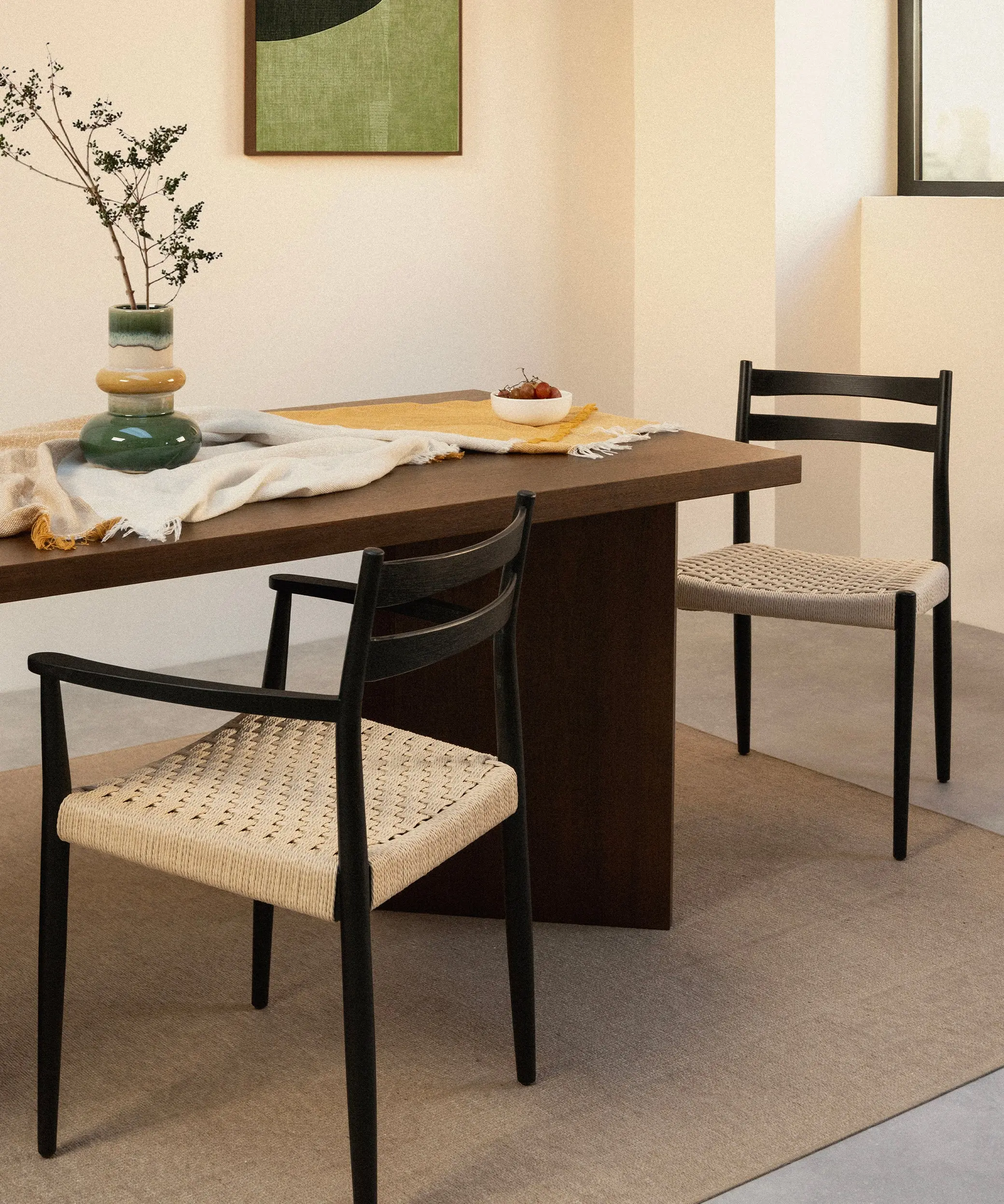Silla de Comedor de Madera y Cuerda Trenzada Nona - Image 16