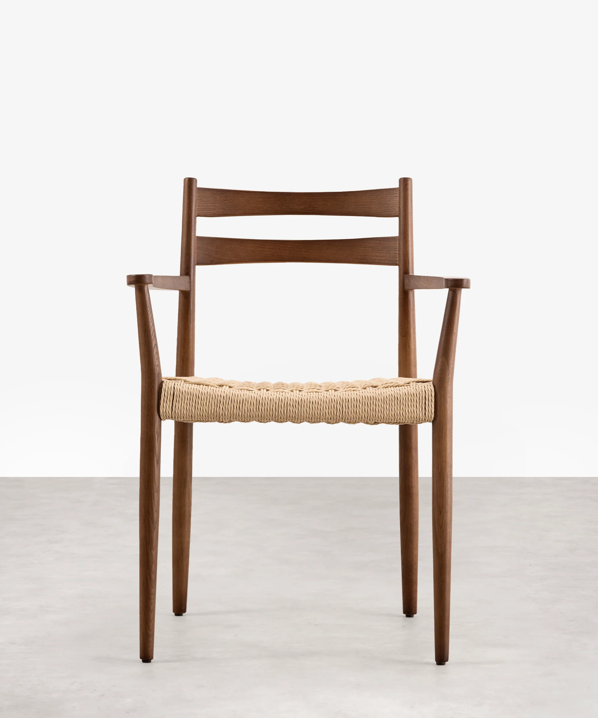 Silla de Comedor en Madera y Cuerda Trenzada con Reposabrazos Nona Arms - Image 3