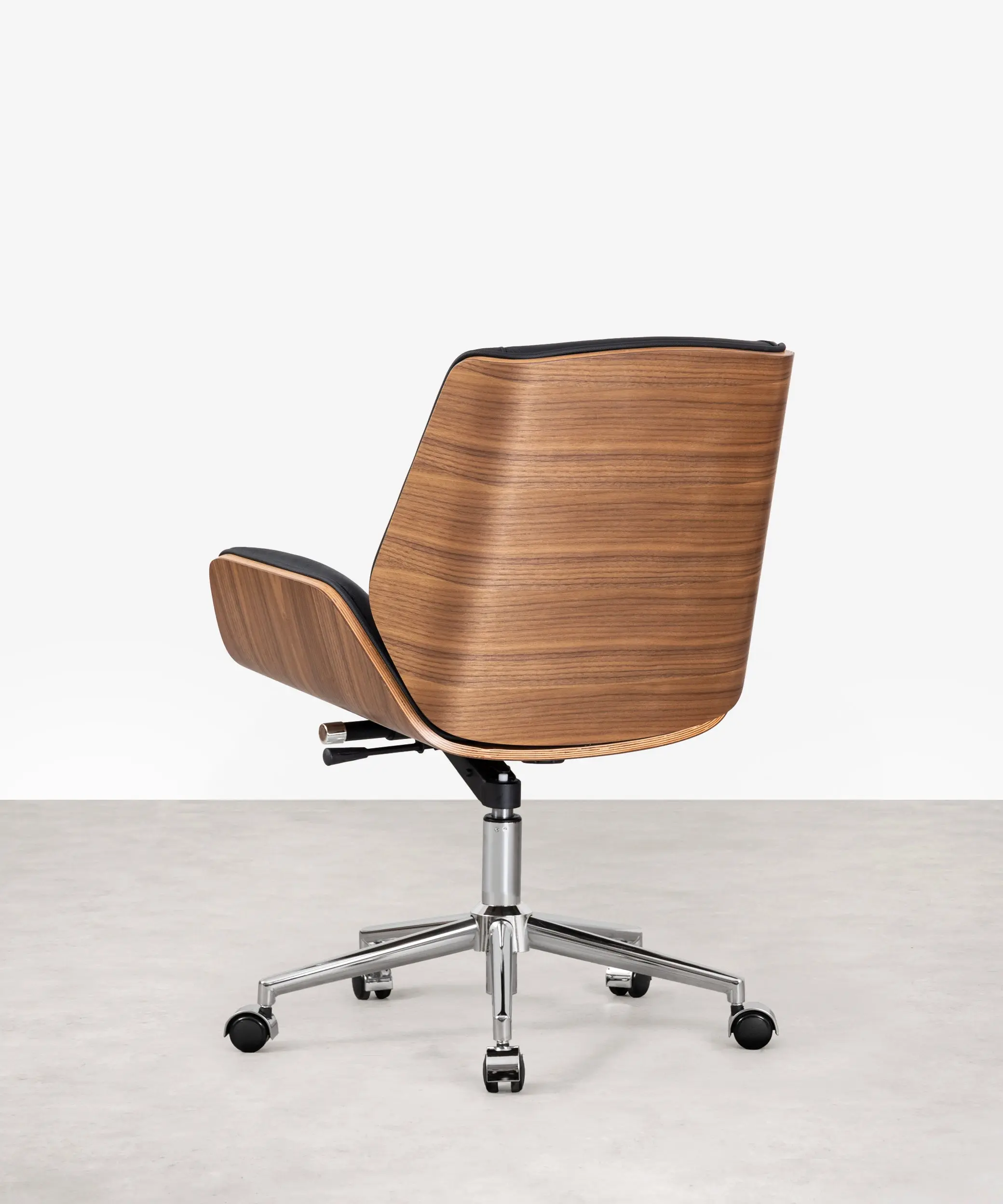 Silla de Escritorio de Piel y Madera Rocket - Image 5