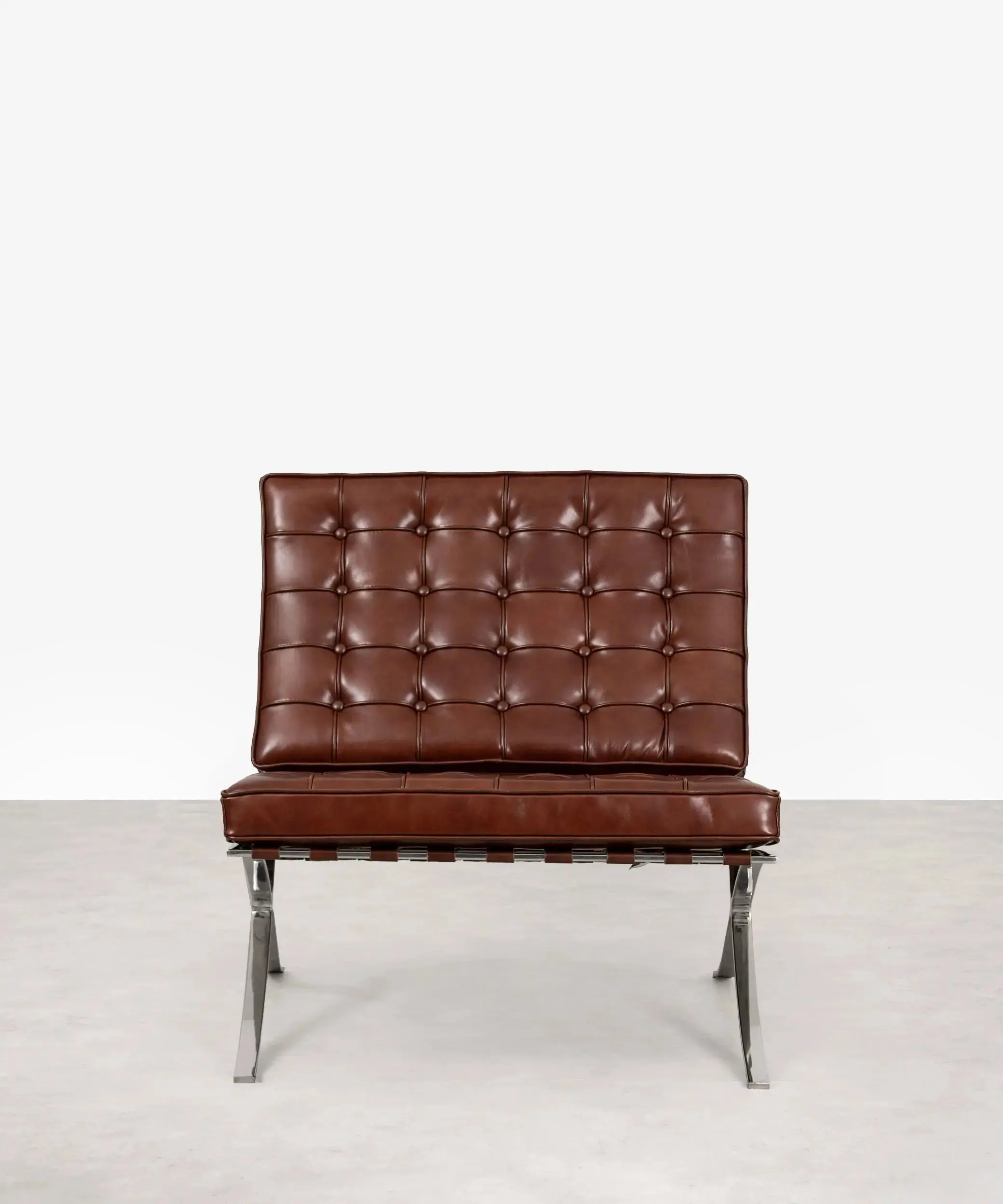 Silla de Acero Tapizada en Piel Italiana Seline - Image 14