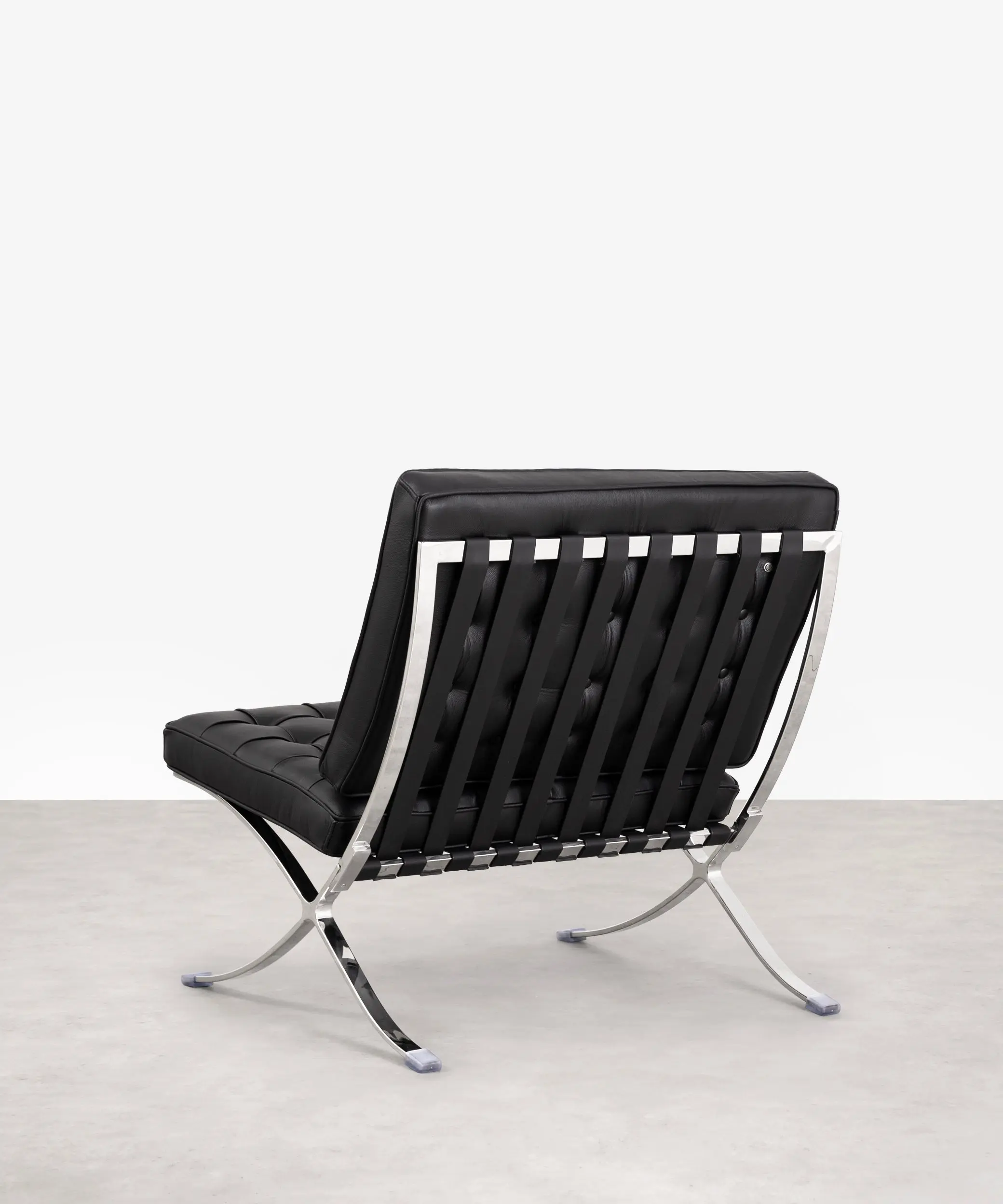 Silla de Acero Tapizada en Piel Italiana Seline - Image 5