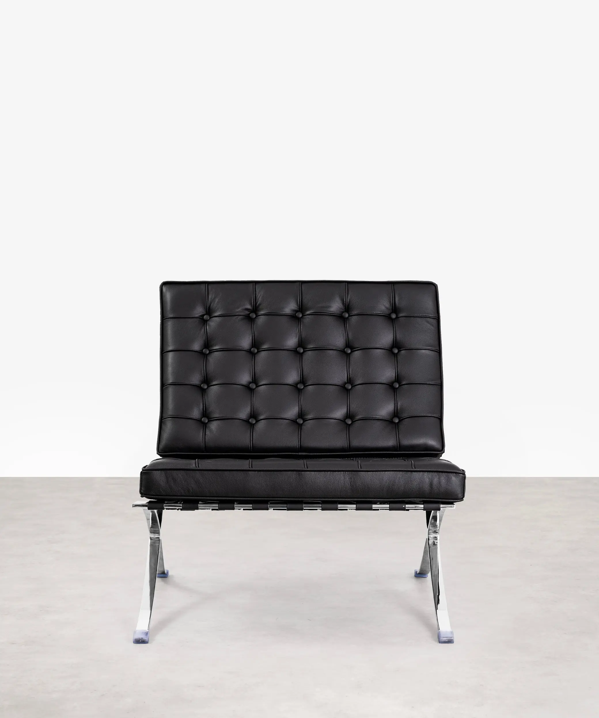 Silla de Acero Tapizada en Piel Italiana Seline - Image 6