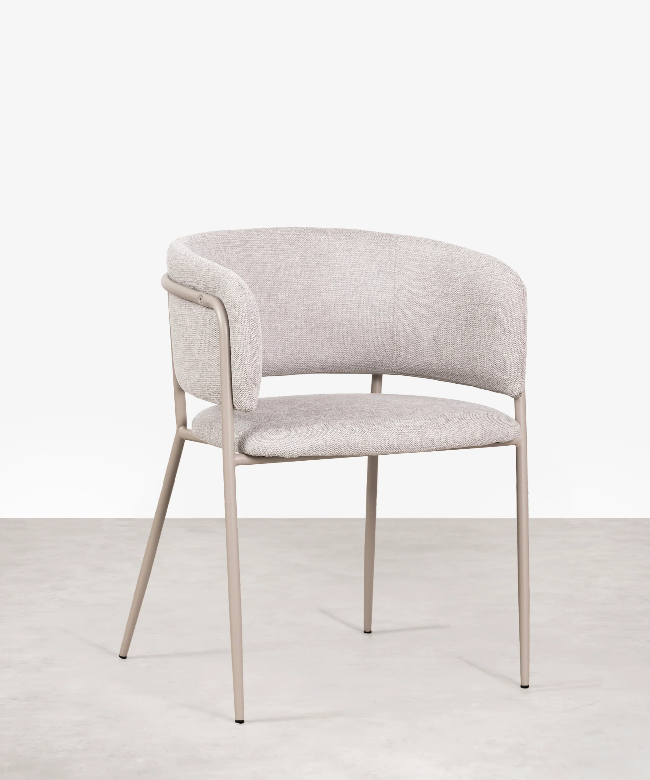 Silla de Comedor en Tela y Metal con Reposabrazos Teresa