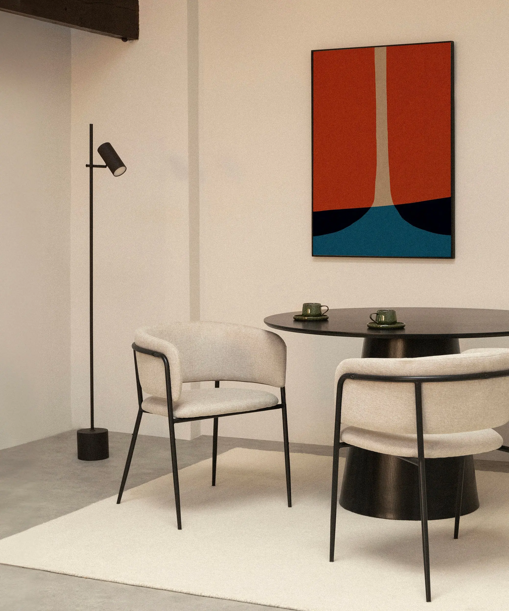 Silla de Comedor en Tela y Metal con Reposabrazos Teresa - Image 15