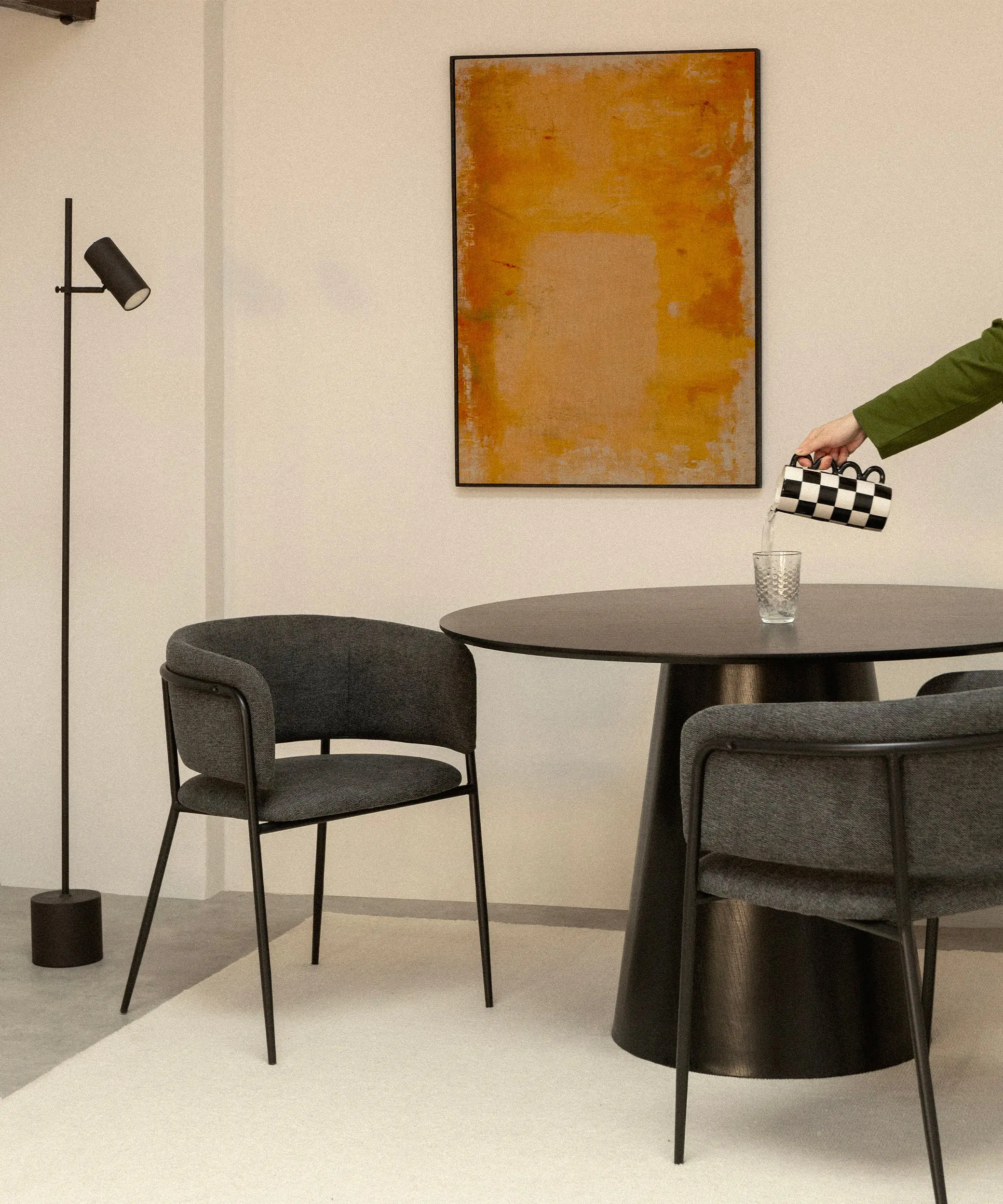 Silla de Comedor en Tela y Metal con Reposabrazos Teresa - Image 24