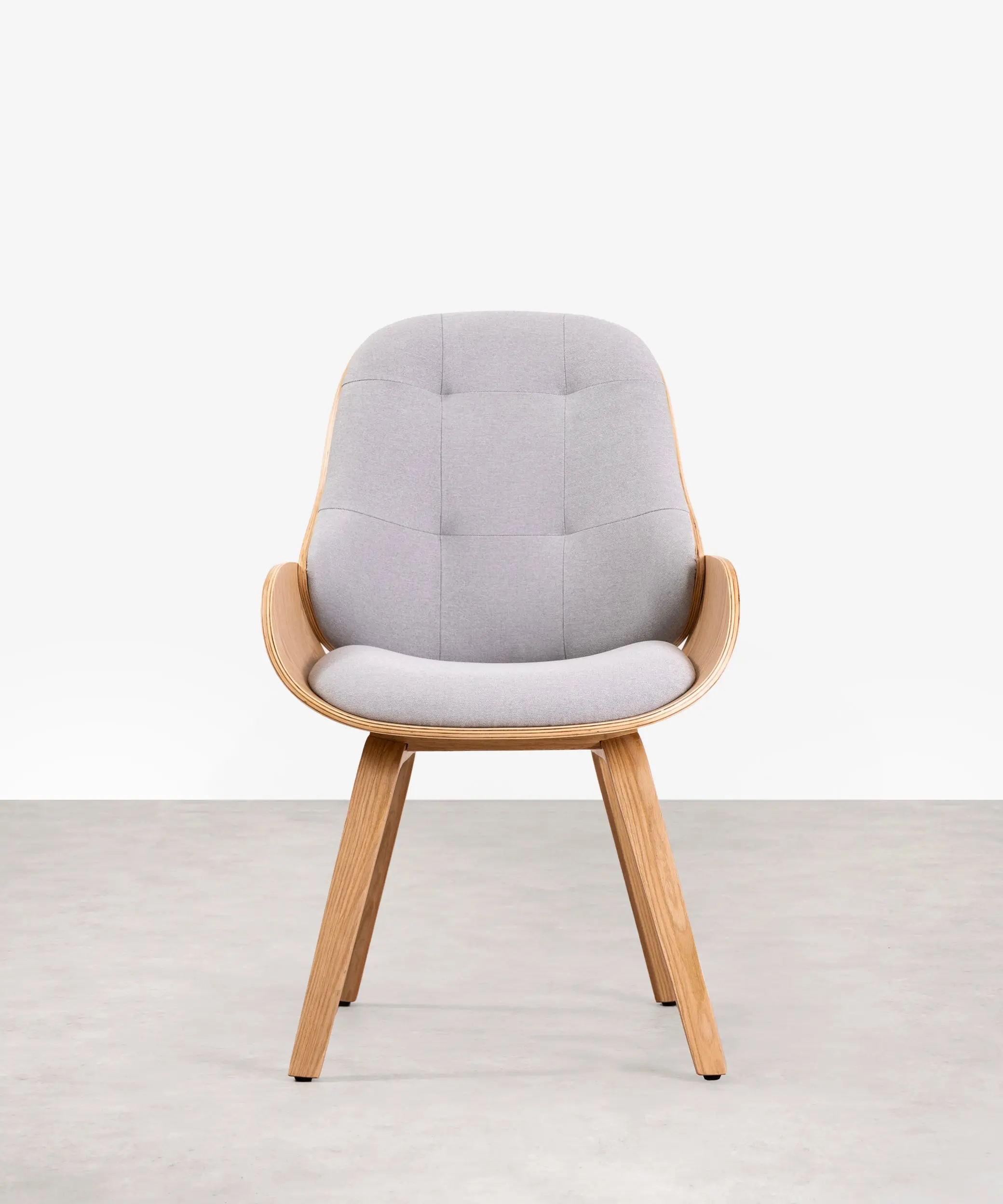 Sillón de Madera Tapizado en Tela y Lino con Reposapiés Benson - Image 5