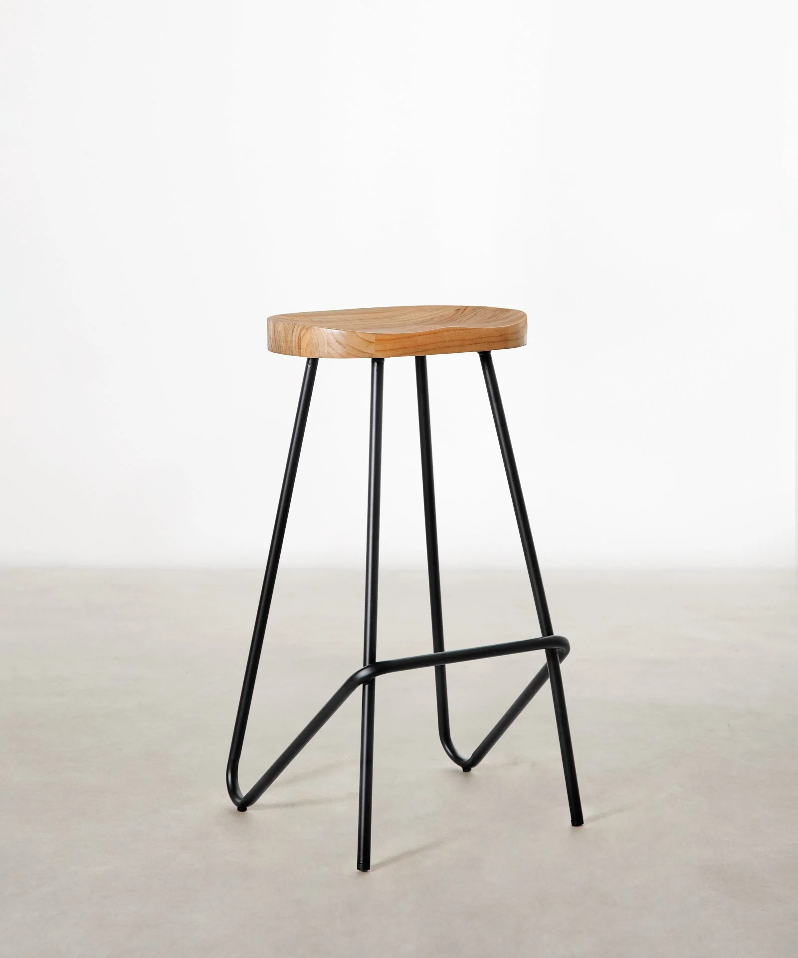 Taburete Alto en Acero y Madera Kai - Image 17