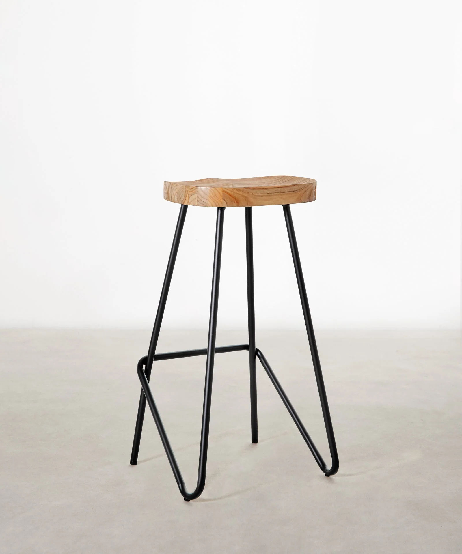 Taburete Alto en Acero y Madera Kai - Image 22