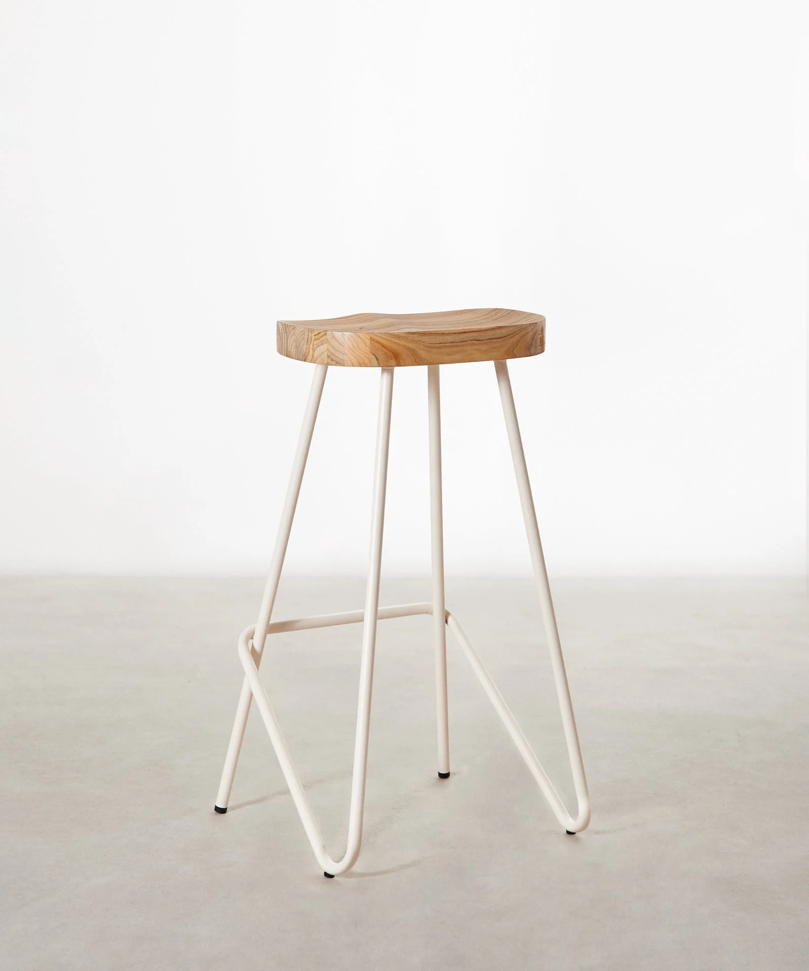 Taburete Alto en Acero y Madera Kai - Image 6