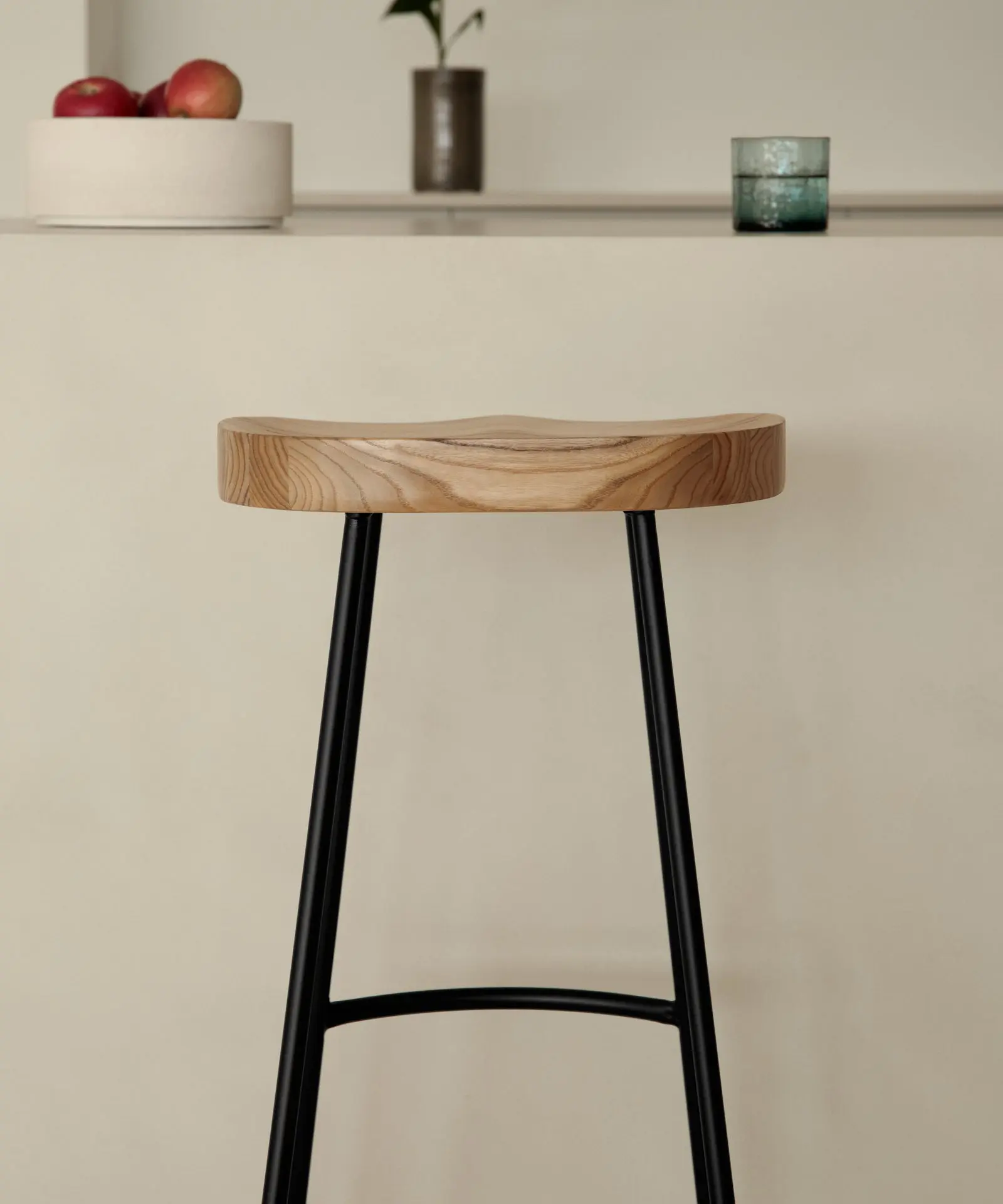 Taburete Alto en Acero y Madera Mel - Image 6