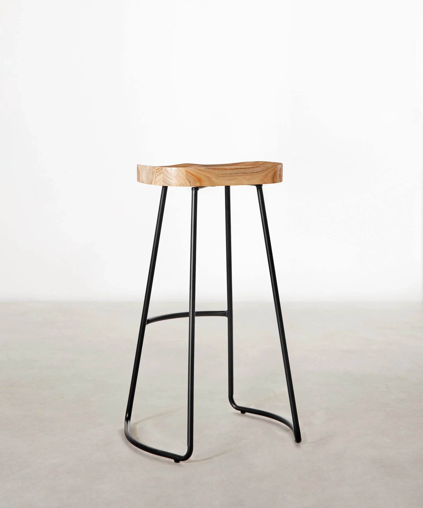 Taburete Alto en Acero y Madera Mel - Image 7