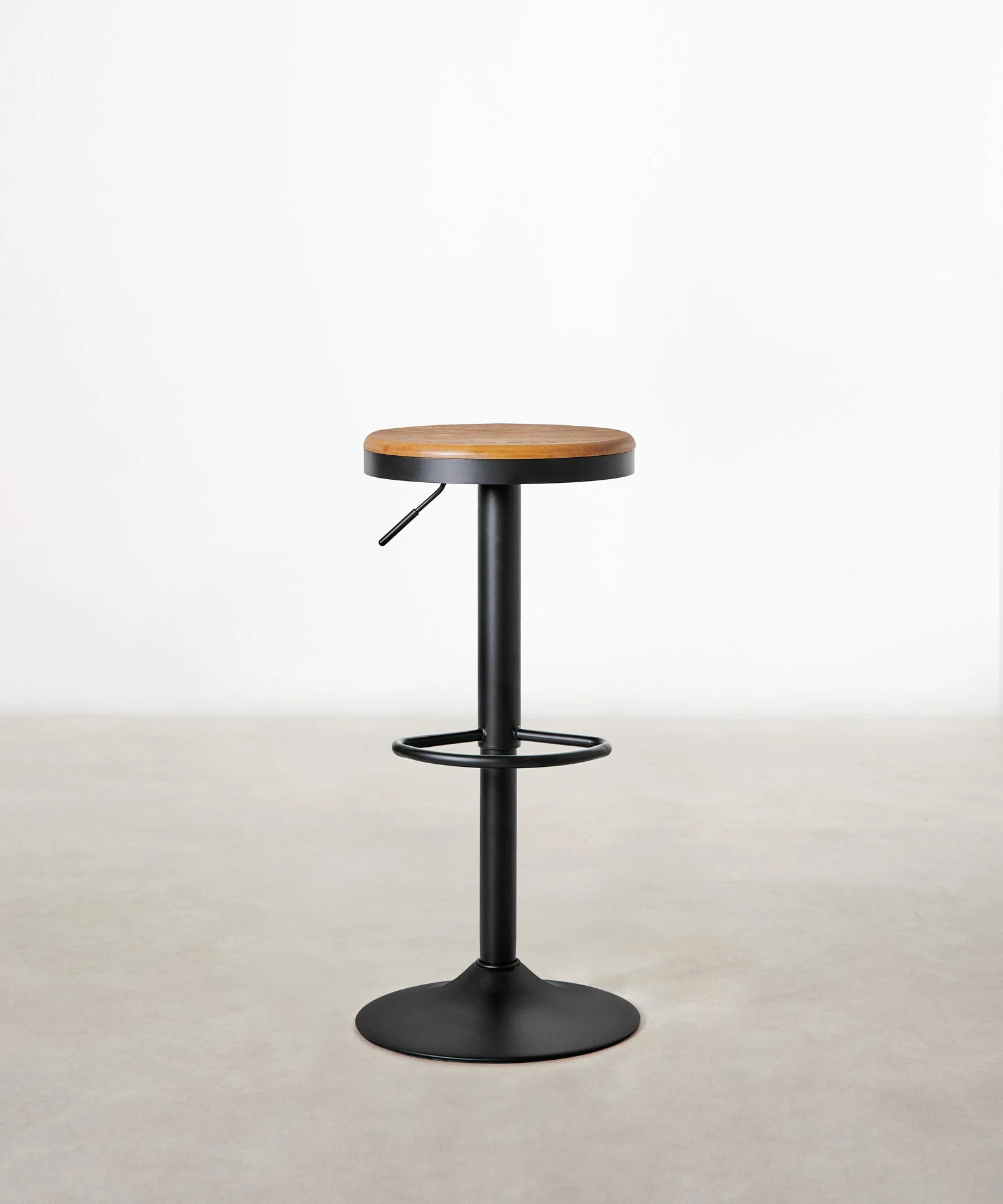 Taburete Alto Regulable en Acero y Madera Oslo - Image 3