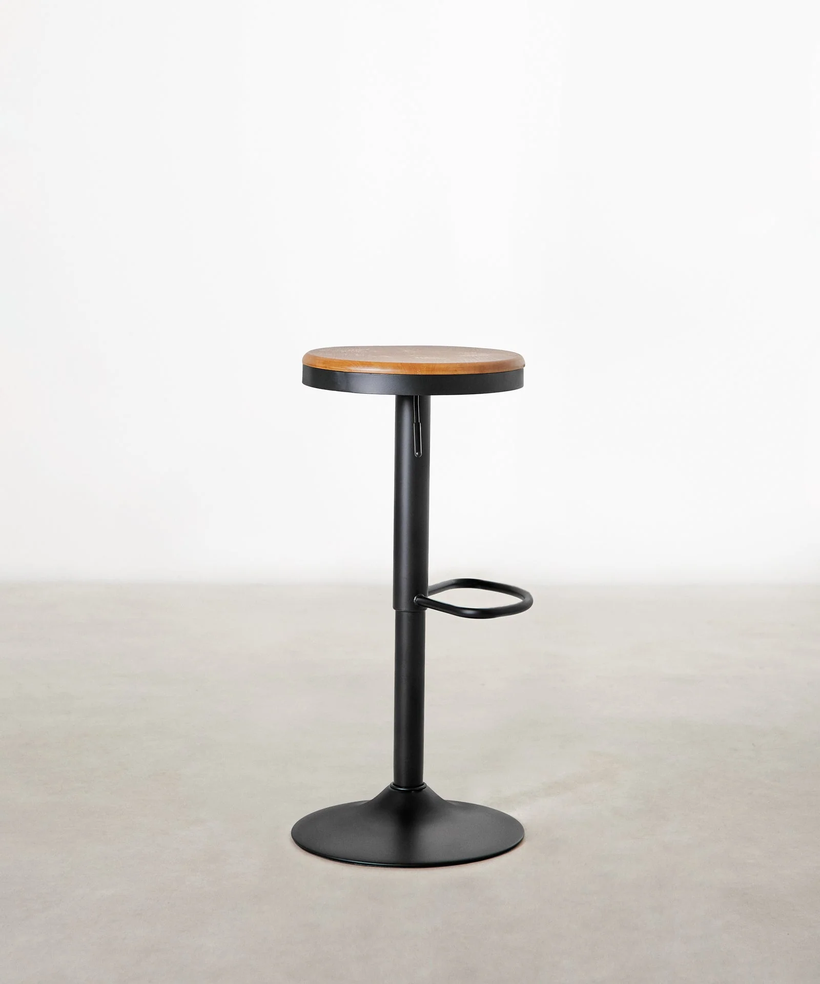 Taburete Alto Regulable en Acero y Madera Oslo - Image 6