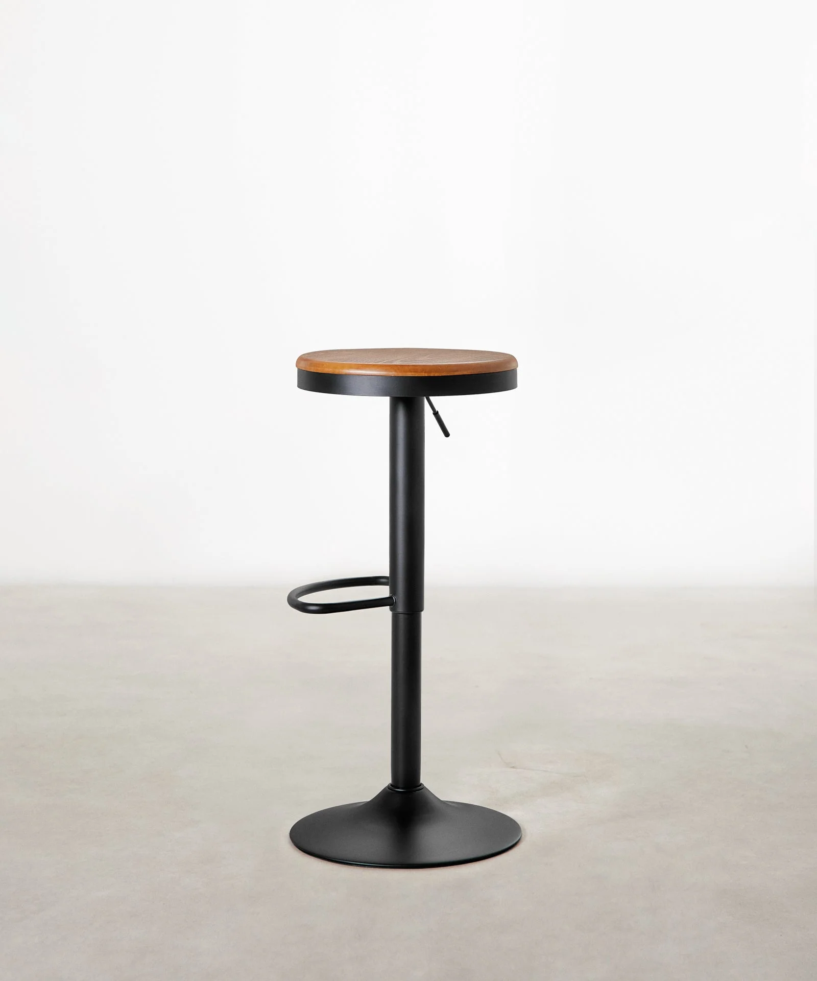 Taburete Alto Regulable en Acero y Madera Oslo - Image 7
