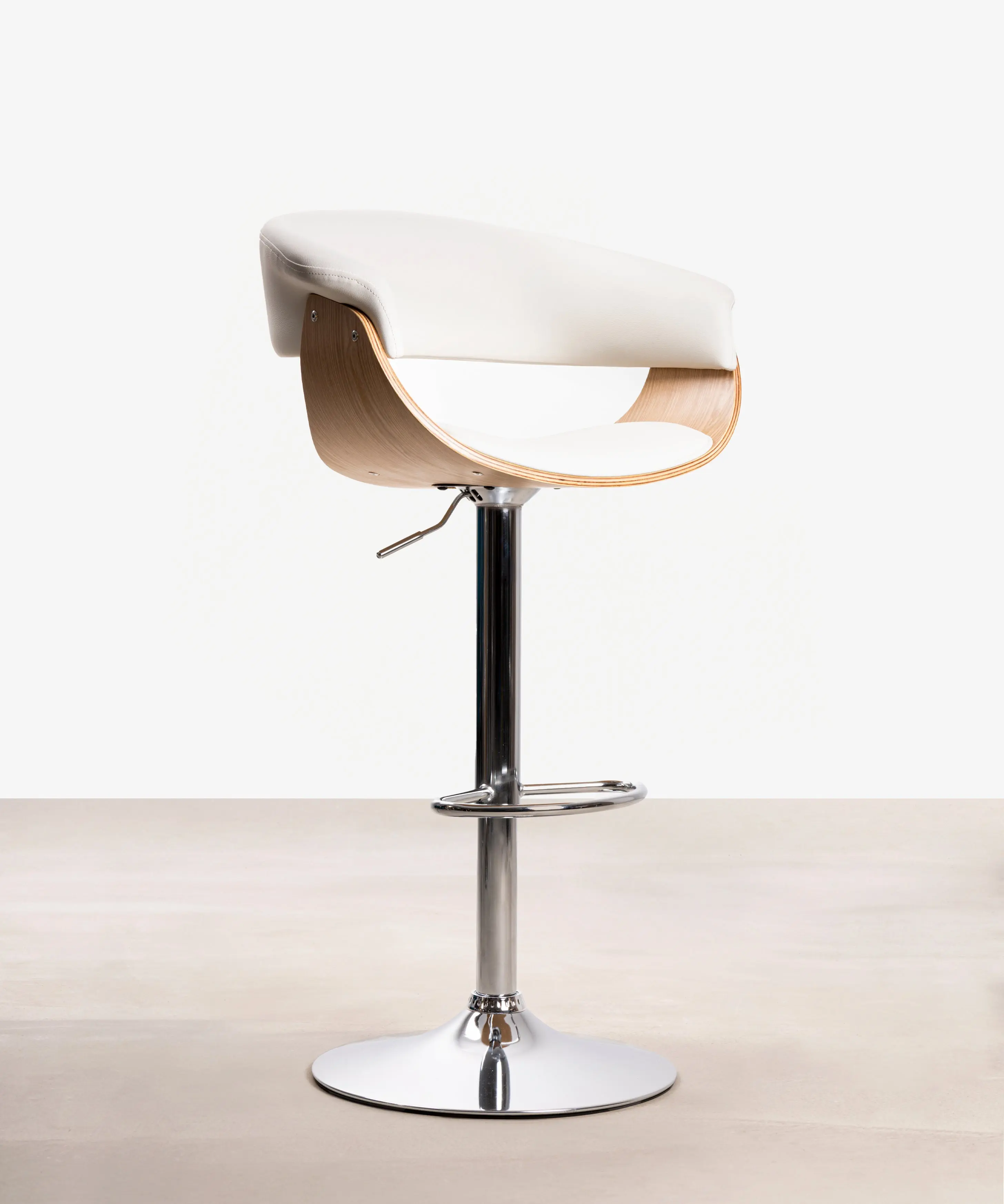Taburete de Madera y Polipiel Regulable Beckett - Image 11