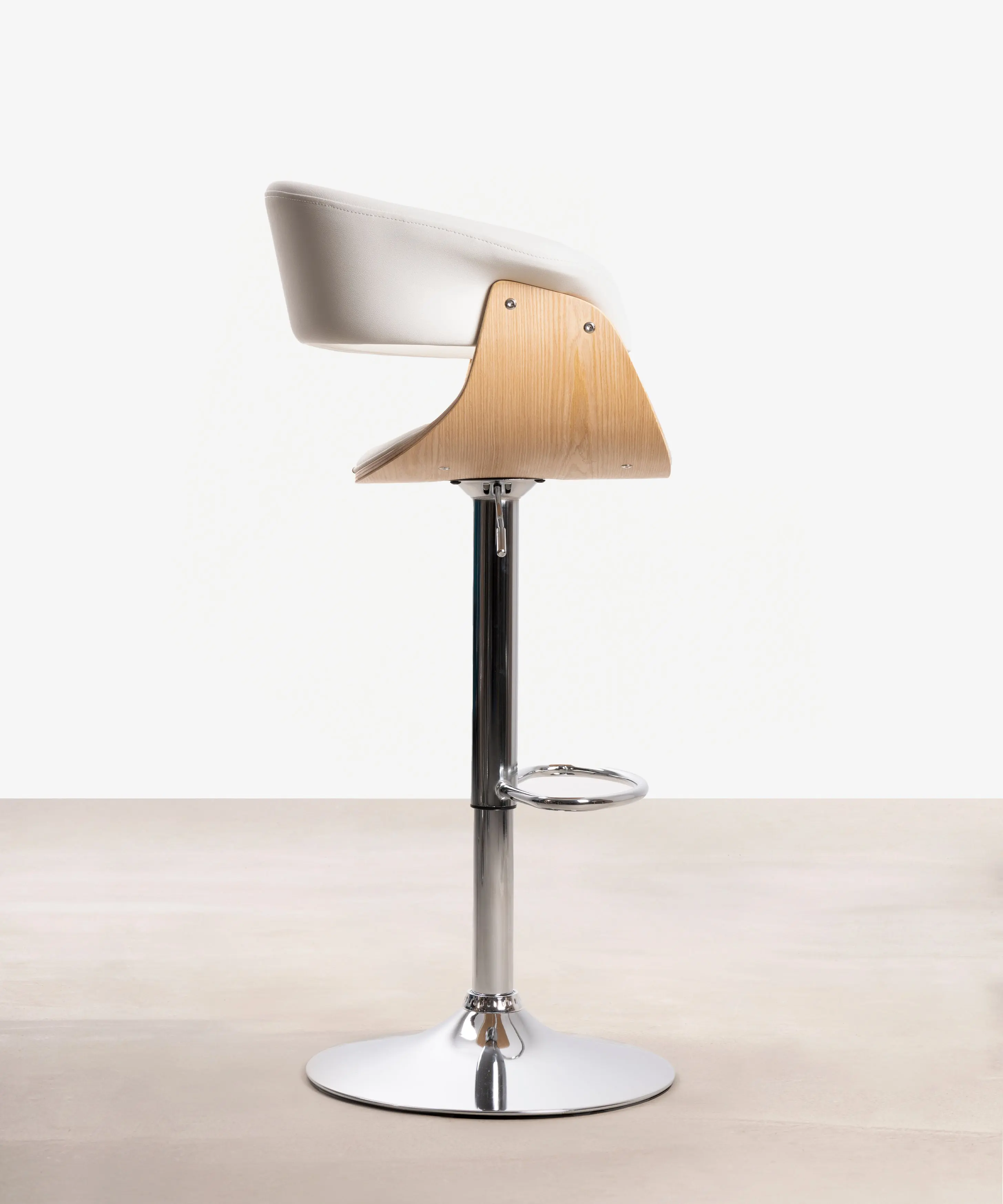 Taburete de Madera y Polipiel Regulable Beckett - Image 14